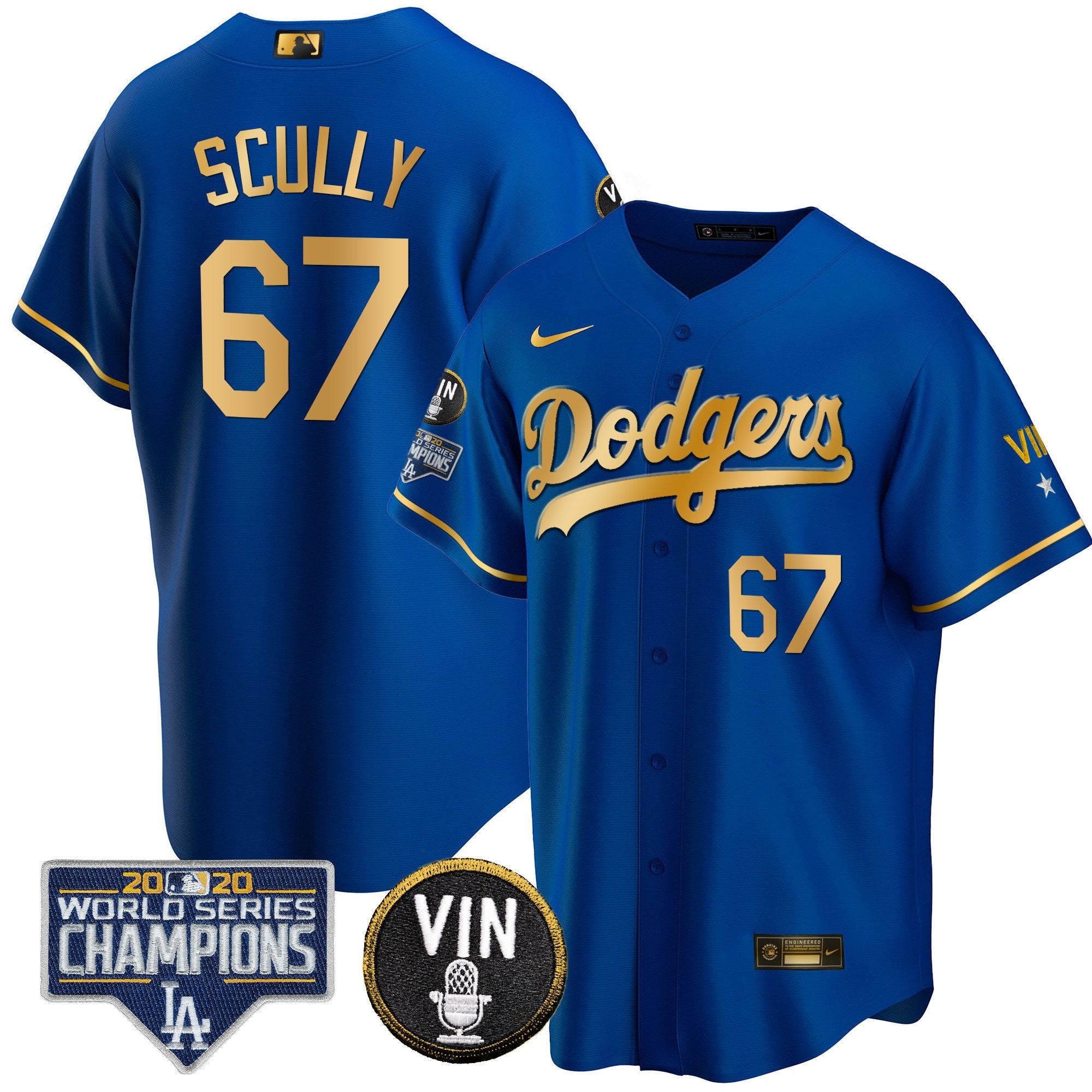Men’s World Series & Vin Sculy Patch Gold Jersey