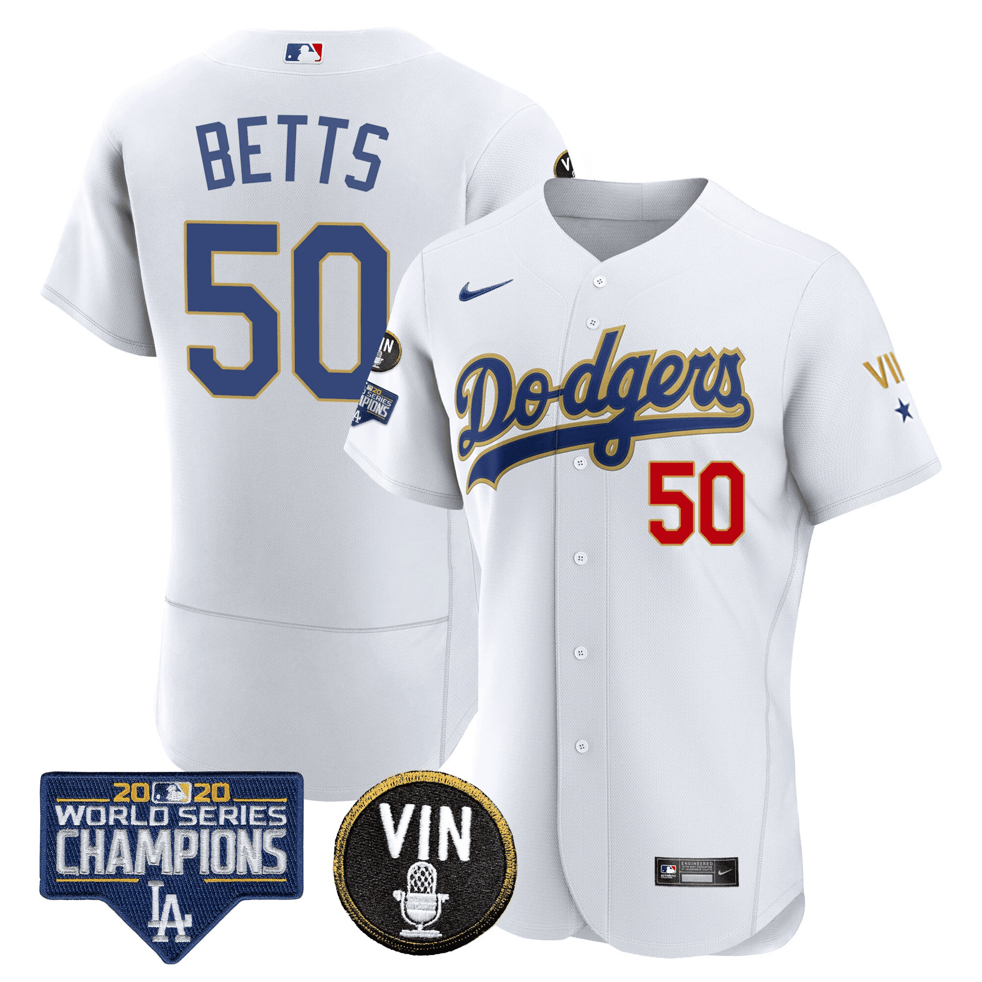 Men’s World Series & Vin Sculy Patch Gold Jersey