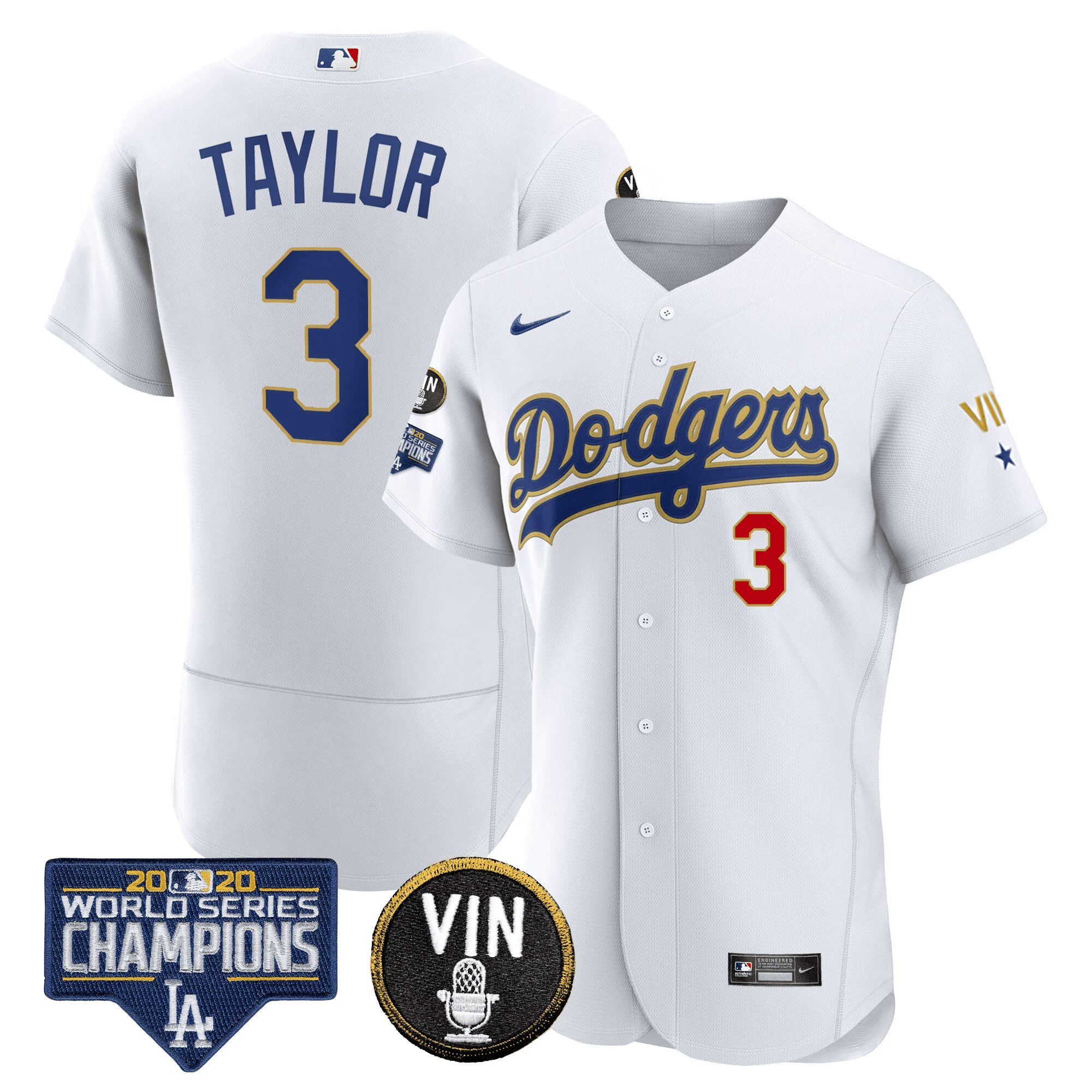 Men’s World Series & Vin Sculy Patch Gold Jersey