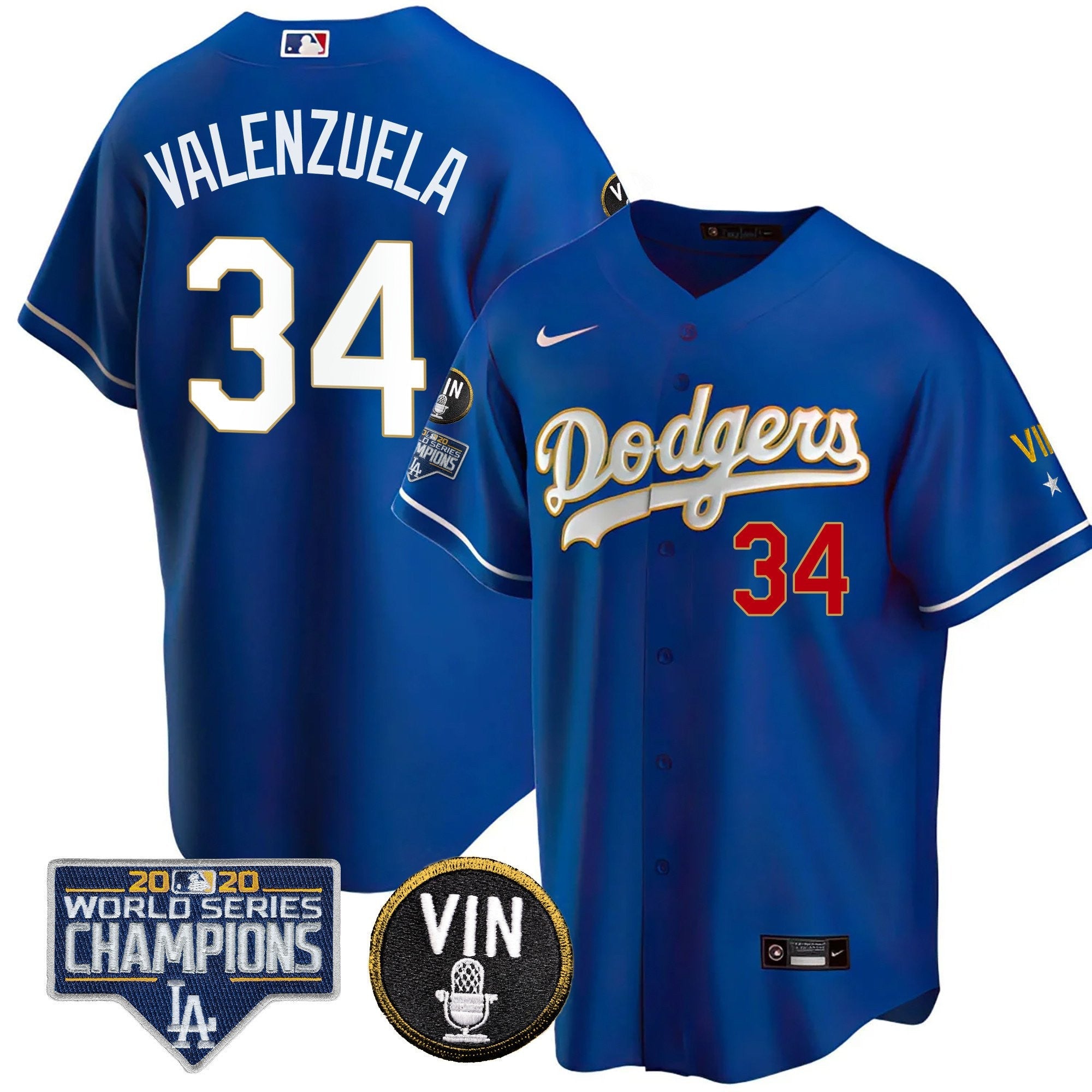 Men’s World Series & Vin Sculy Patch Gold Jersey
