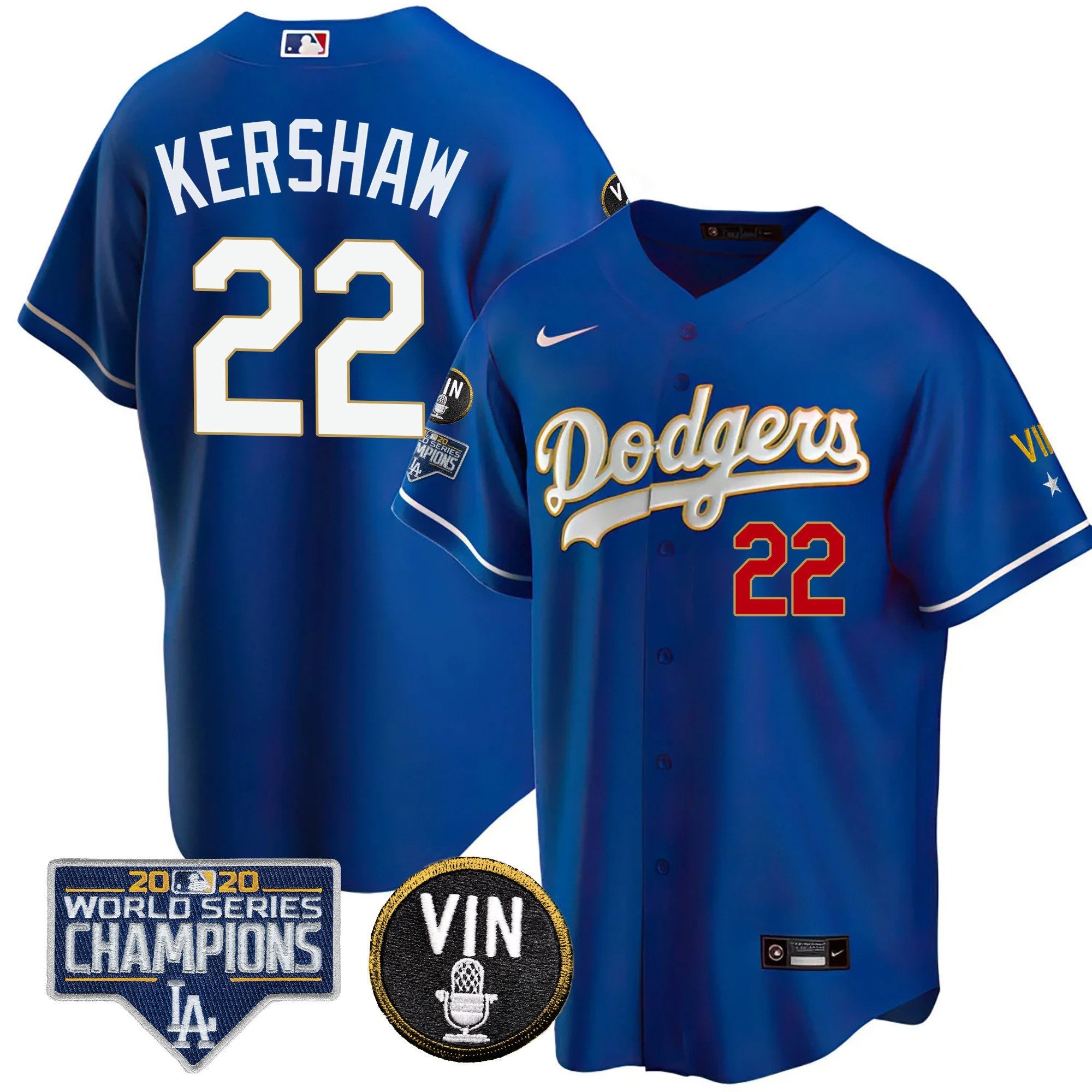 Men’s World Series & Vin Sculy Patch Gold Jersey
