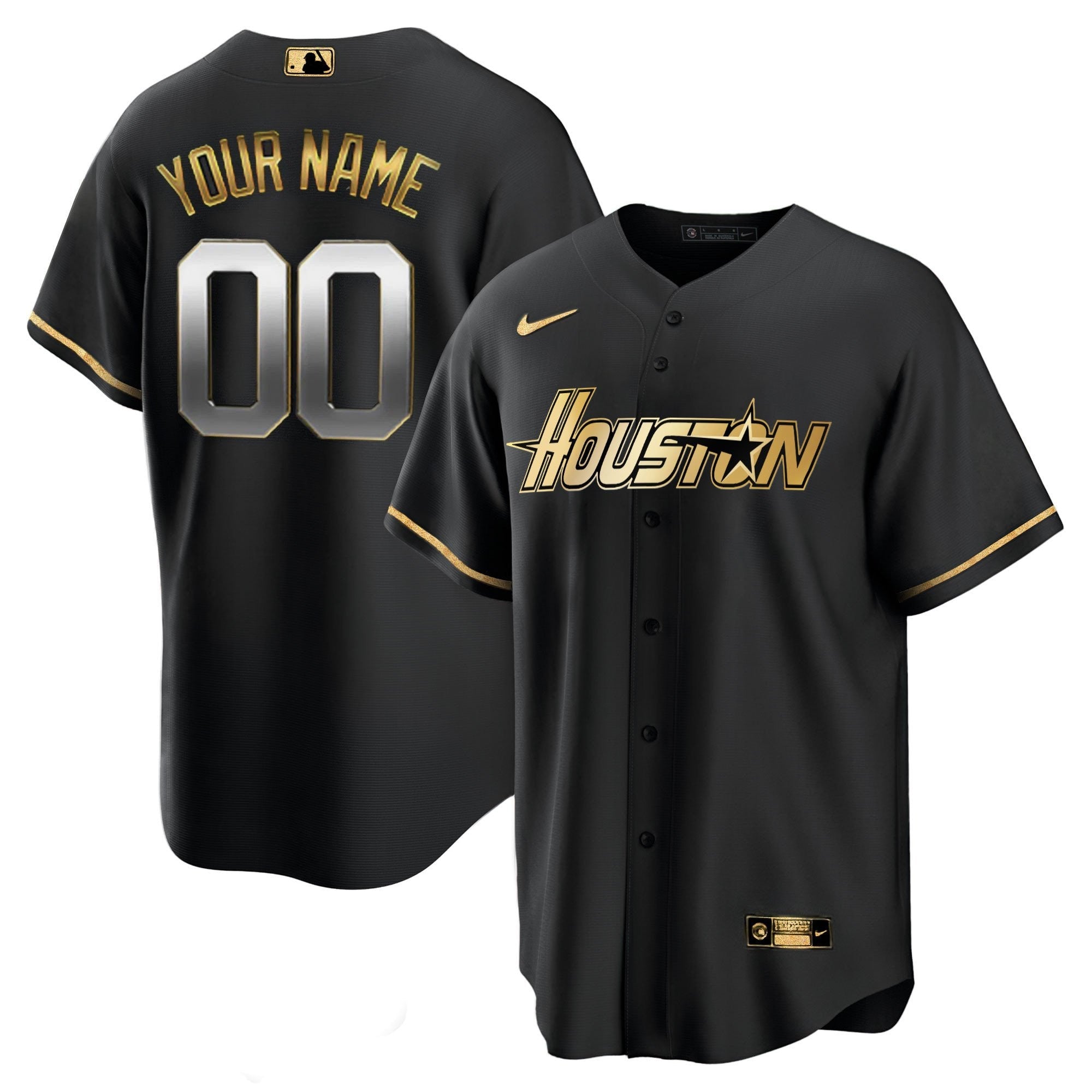 Gray & Black Gold Special Custom Jersey