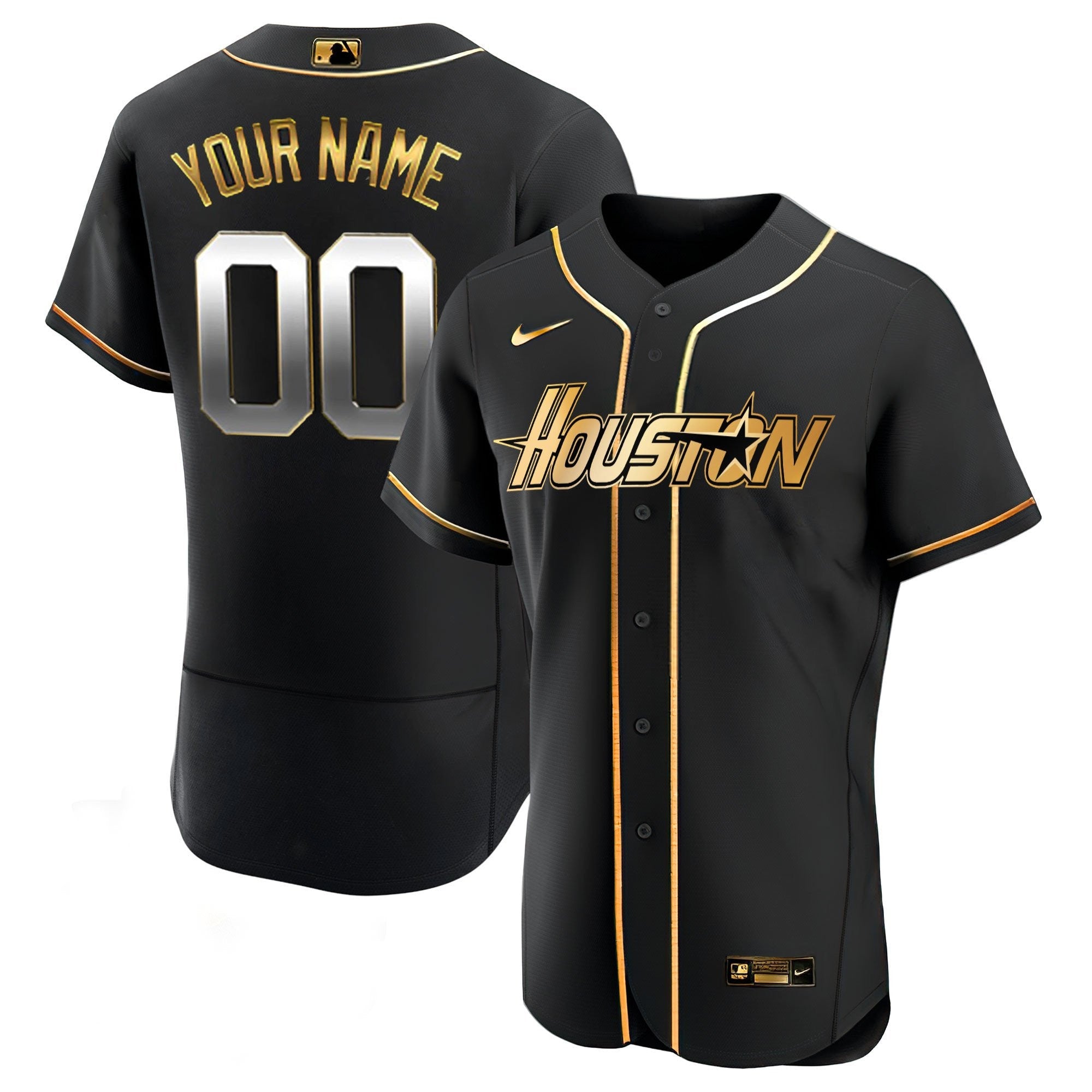 Gray & Black Gold Special Custom Jersey