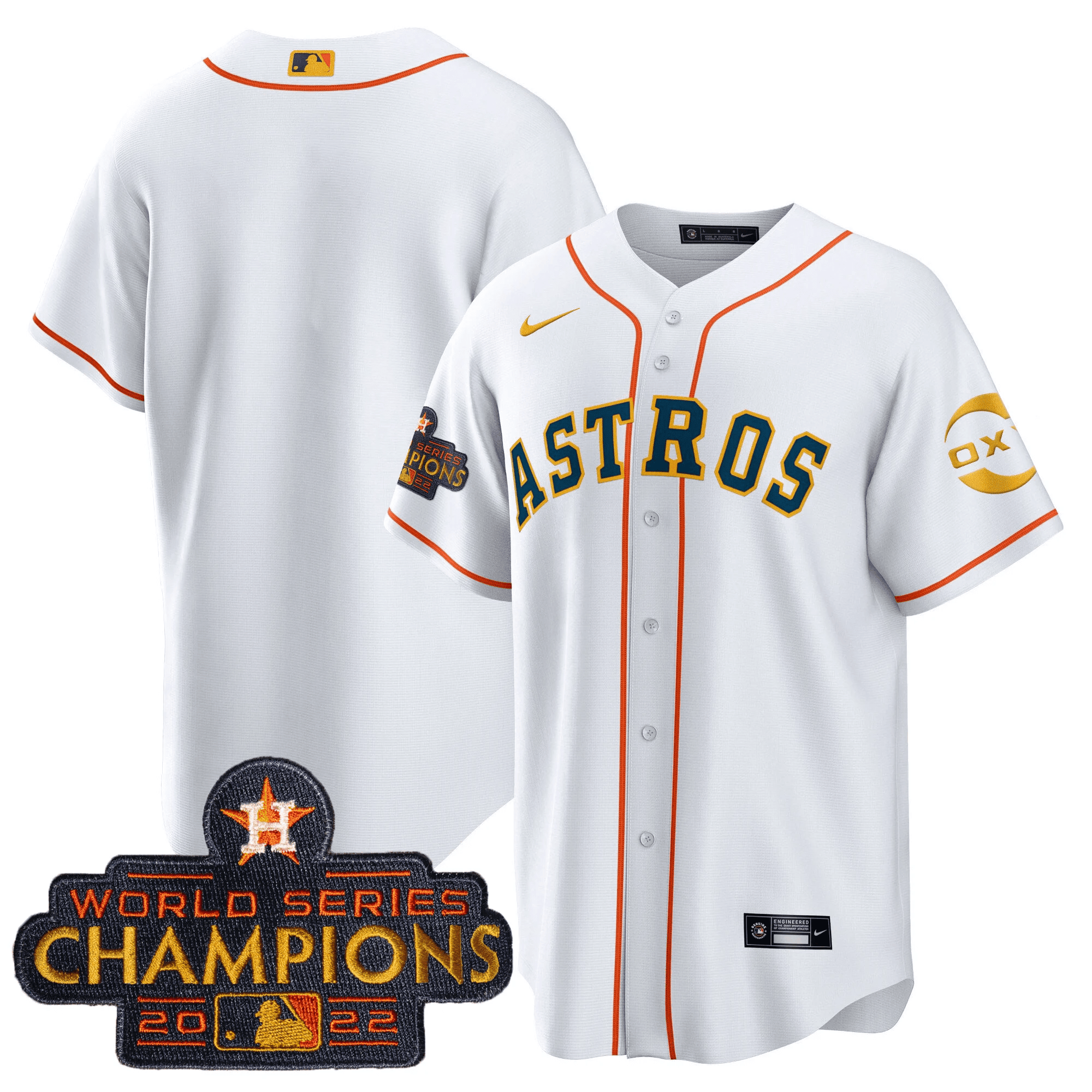 Houston 2022 Champions Gold Rush Oxy Patch Cool Base Jersey