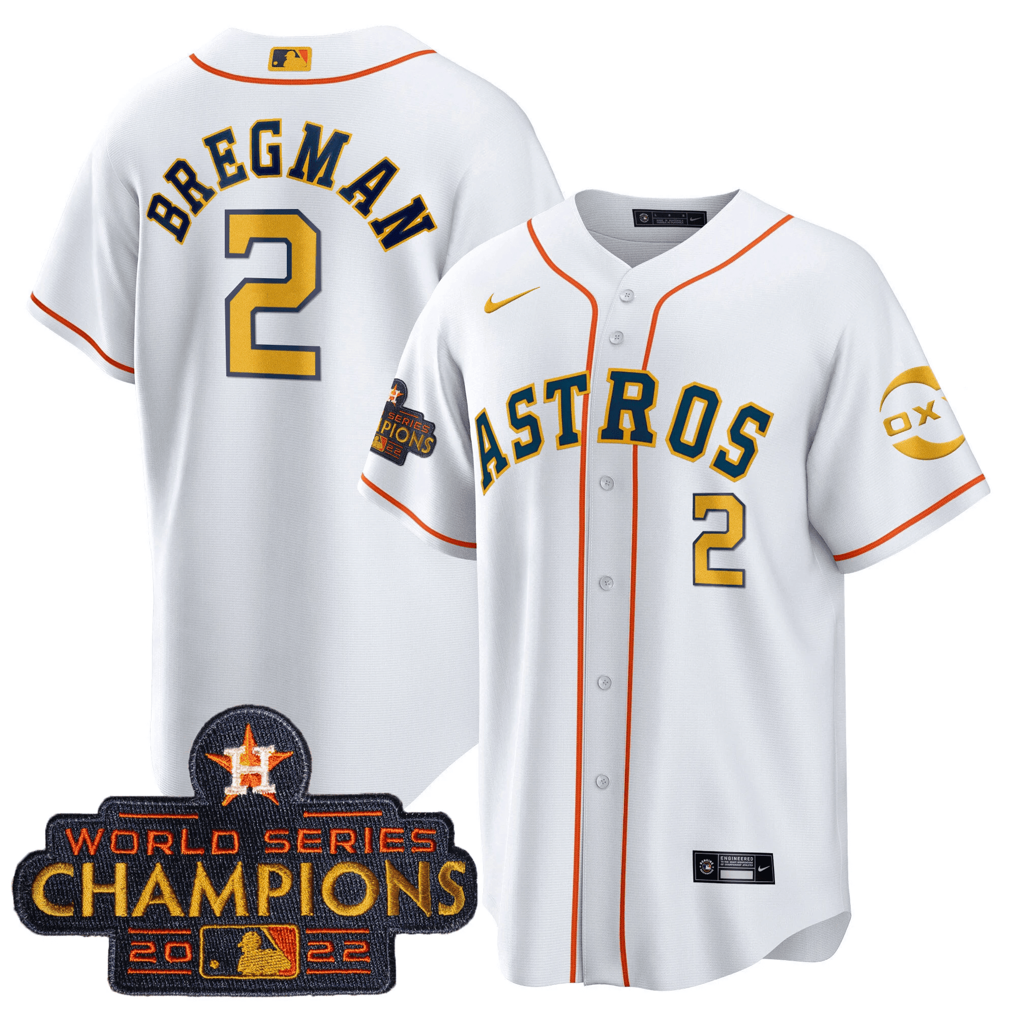 Houston 2022 Champions Gold Rush Oxy Patch Cool Base Jersey