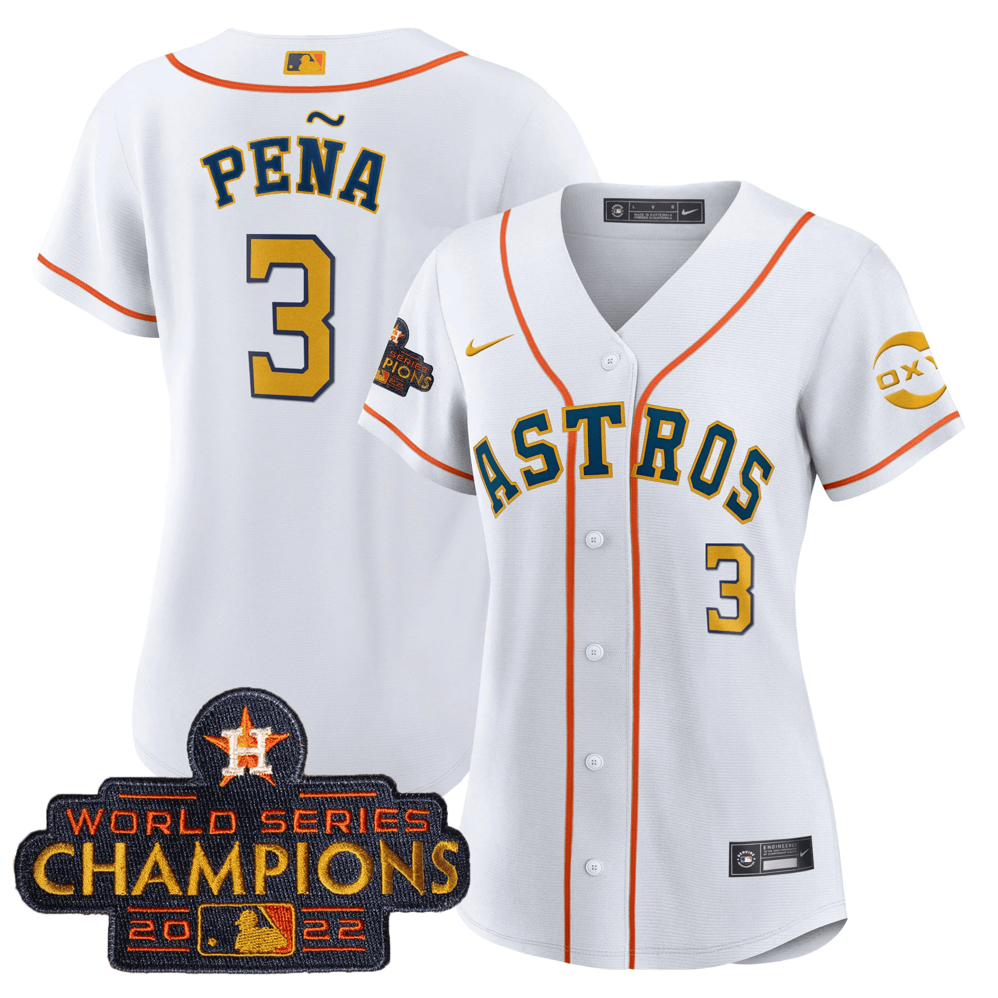 Houston 2022 Champions Gold Rush Oxy Patch Flex Base Jersey