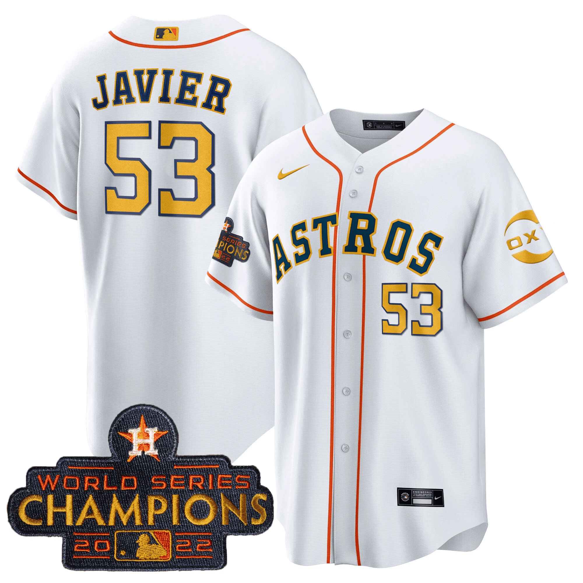 Houston 2022 Champions Gold Rush Oxy Patch Cool Base Jersey