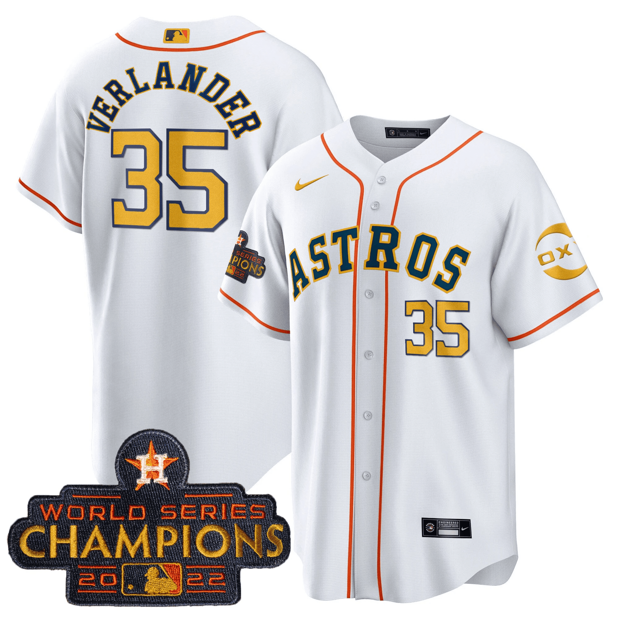 Houston 2022 Champions Gold Rush Oxy Patch Cool Base Jersey