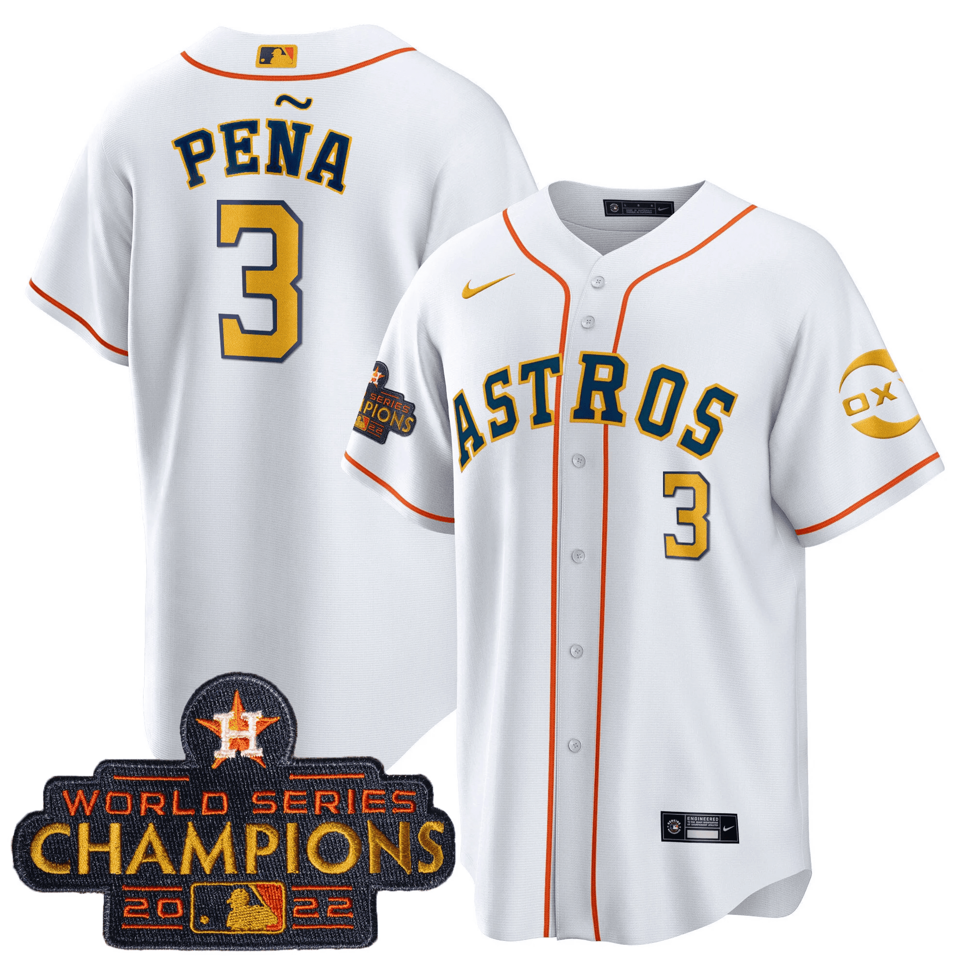 Houston 2022 Champions Gold Rush Oxy Patch Cool Base Jersey