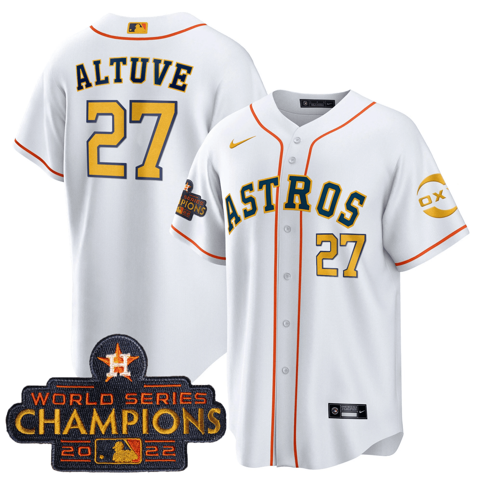Houston 2022 Champions Gold Rush Oxy Patch Cool Base Jersey