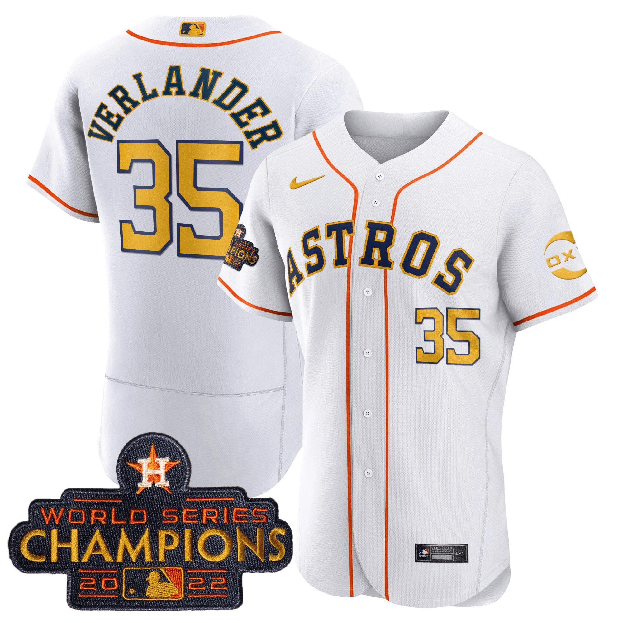 Houston 2022 Champions Gold Rush Oxy Patch Flex Base Jersey