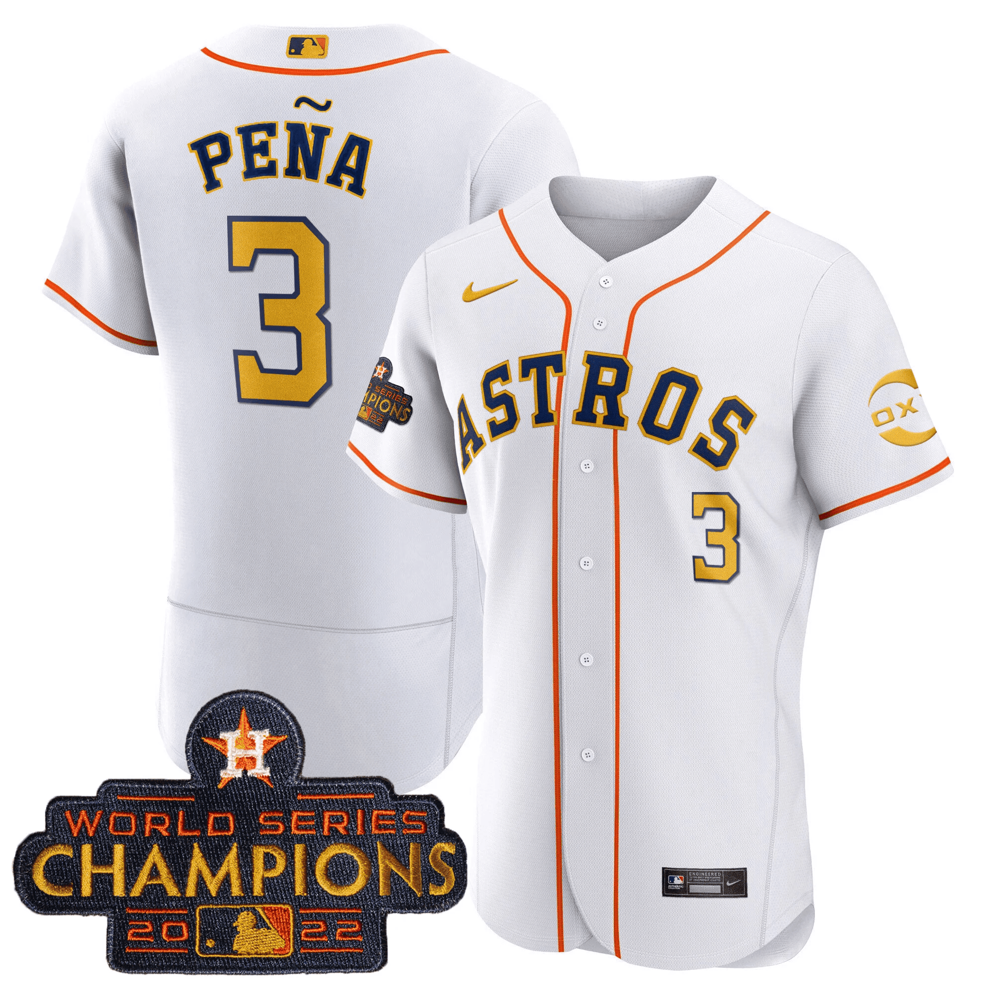 Houston 2022 Champions Gold Rush Oxy Patch Flex Base Jersey
