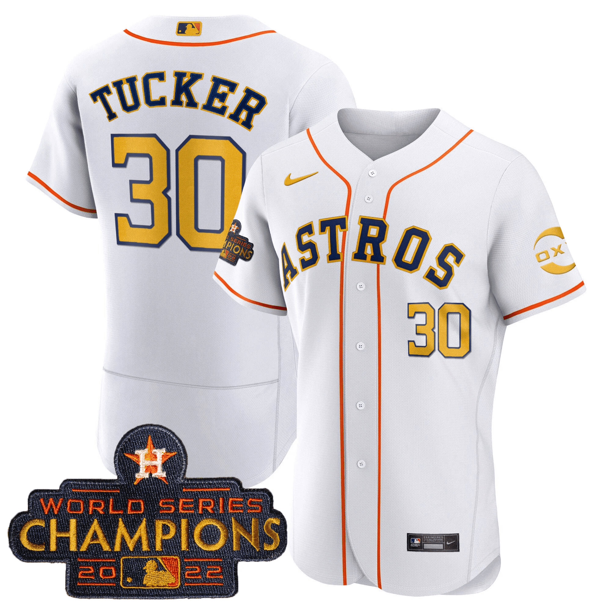 Houston 2022 Champions Gold Rush Oxy Patch Flex Base Jersey
