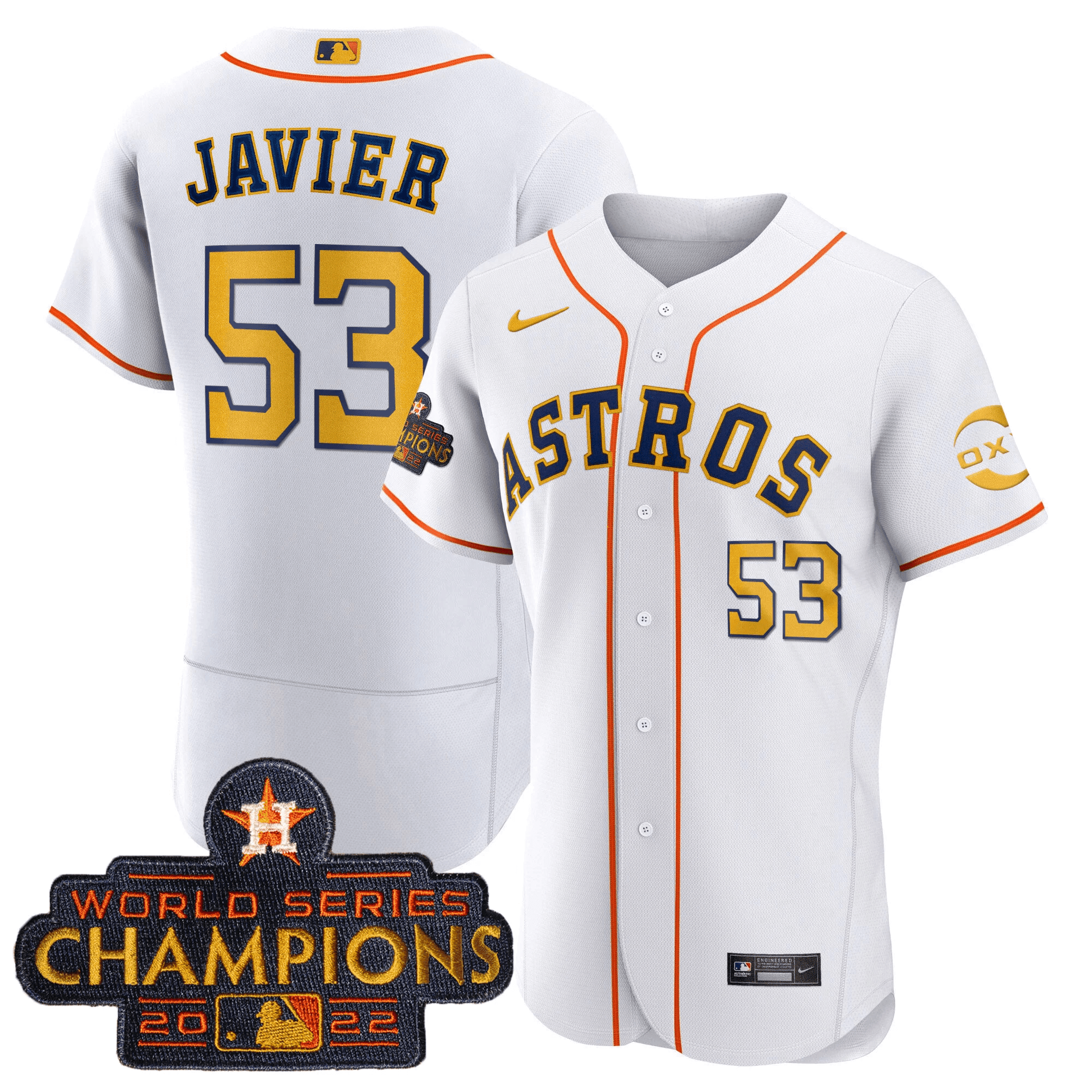 Houston 2022 Champions Gold Rush Oxy Patch Flex Base Jersey