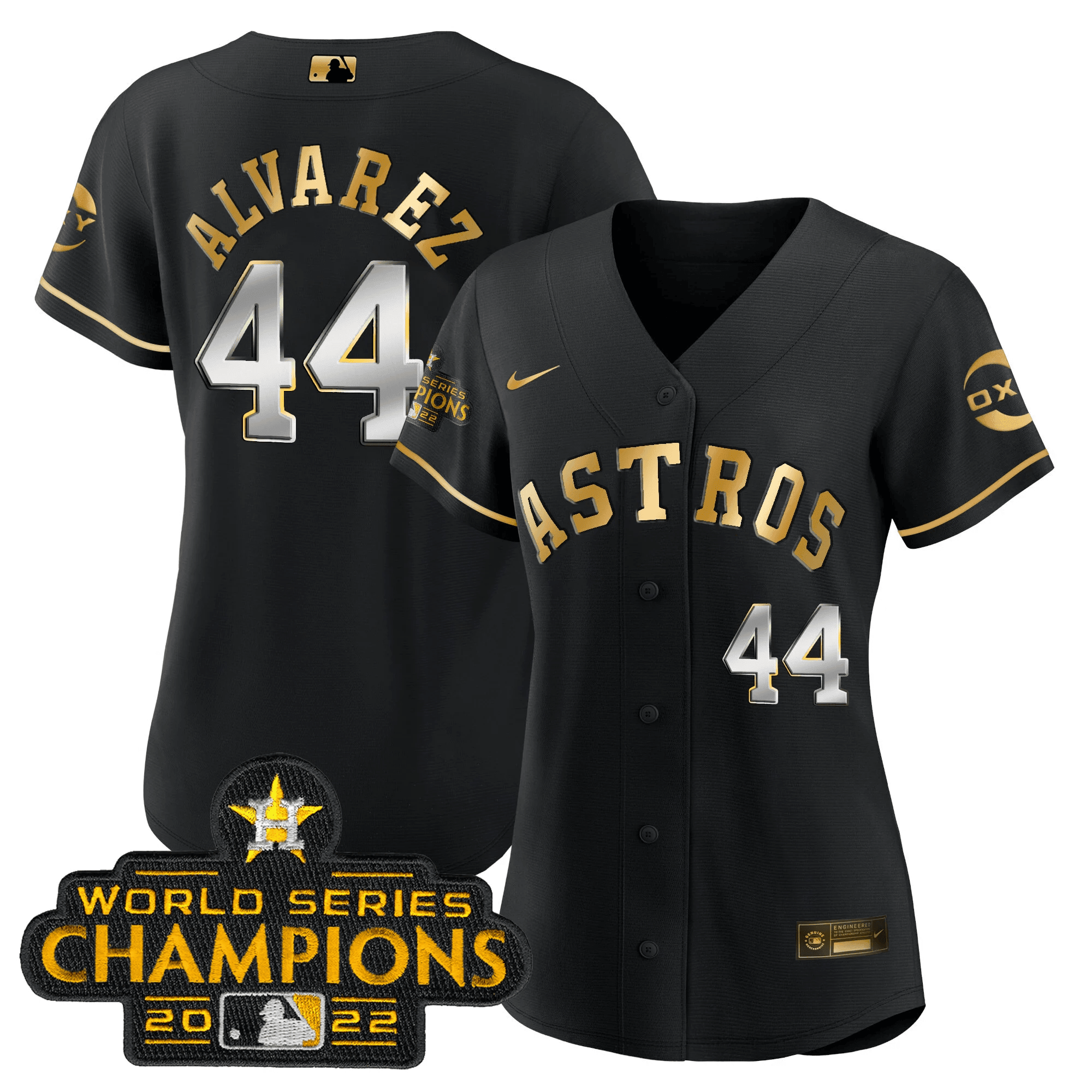 Houston 2022 Champions Black Gold Rush Cool Base Jersey