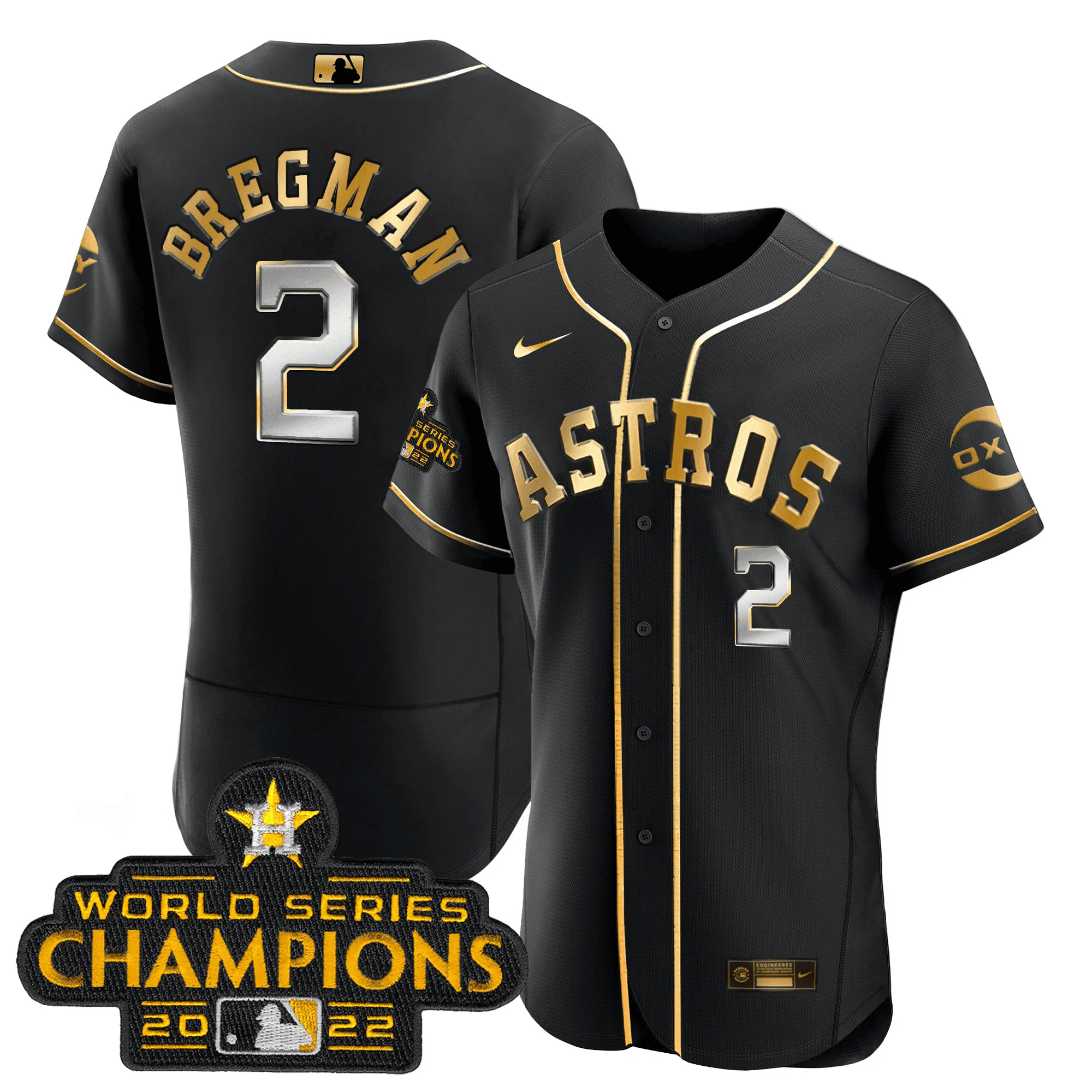 Houston 2022 Champions Black Gold Rush Flex Base Jersey