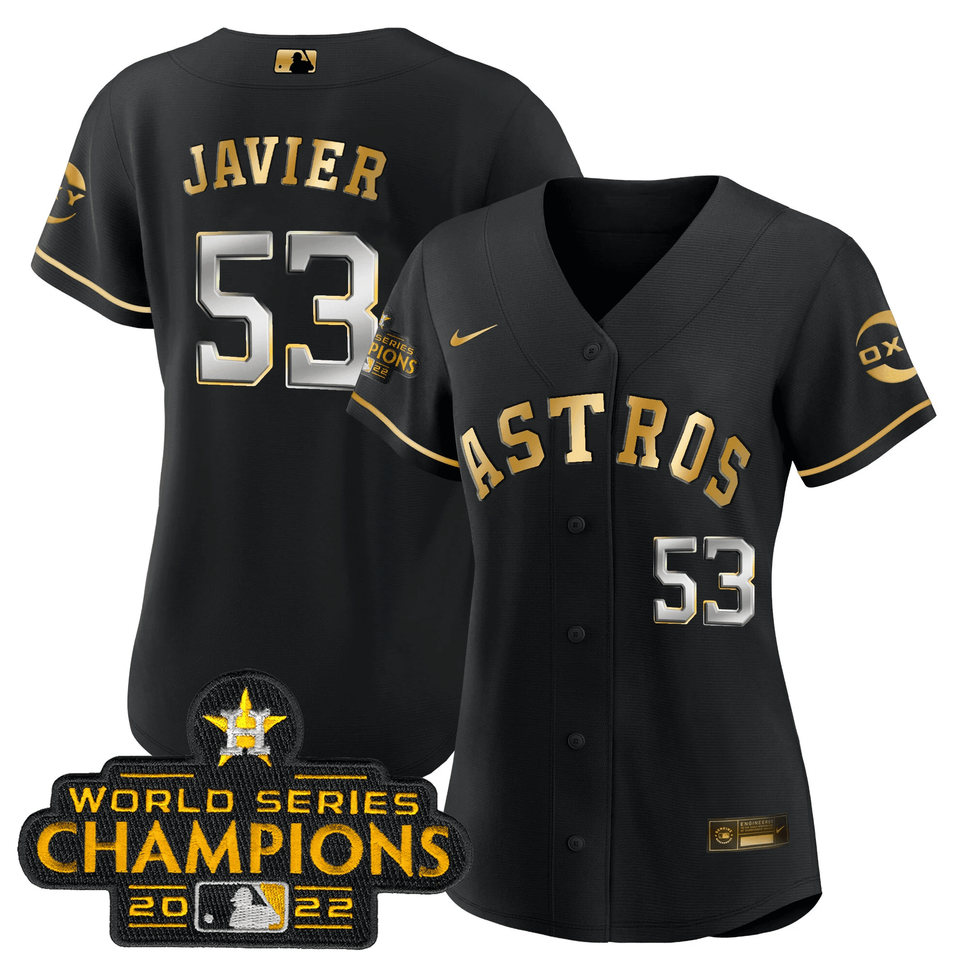 Houston 2022 Champions Black Gold Rush Cool Base Jersey