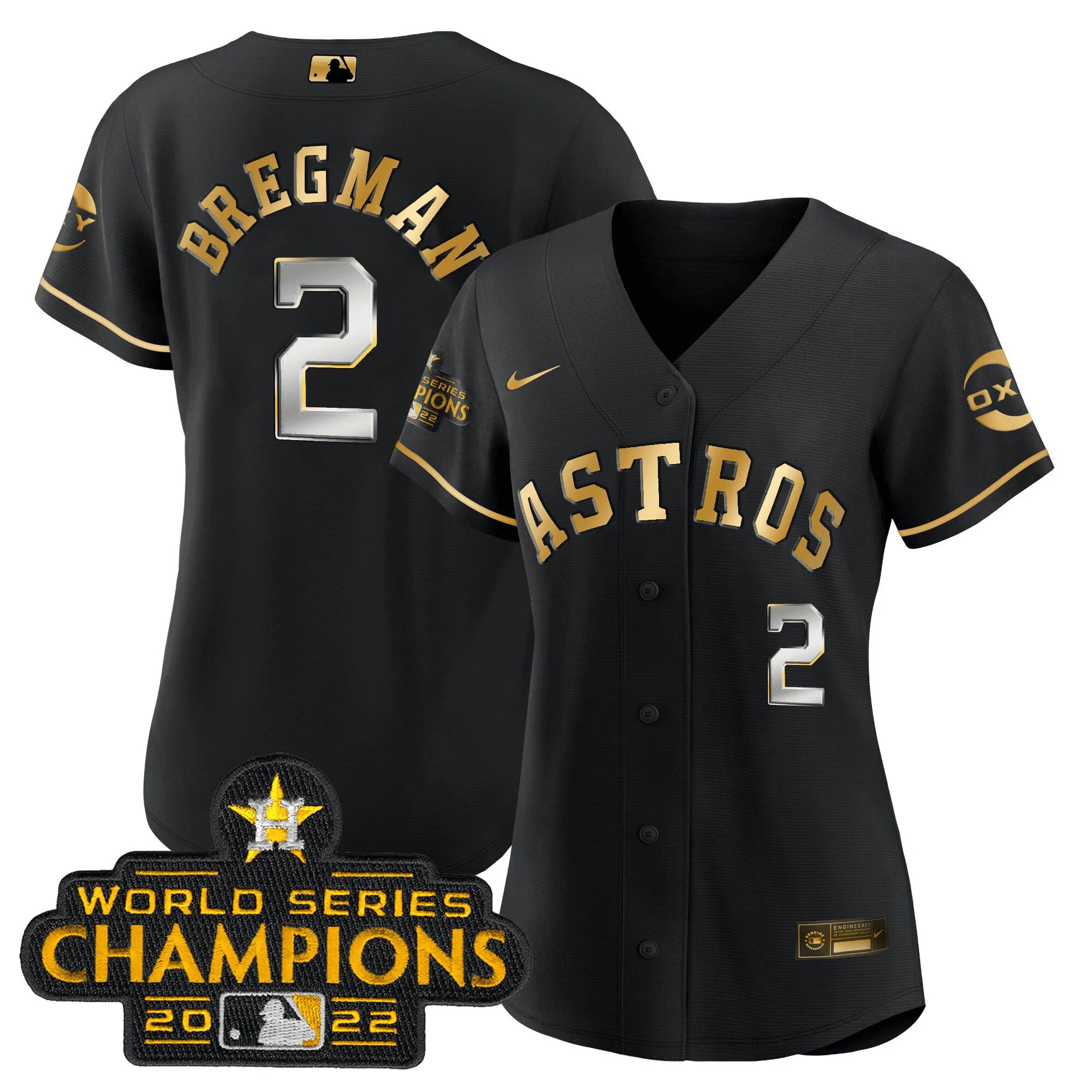 Houston 2022 Champions Black Gold Rush Cool Base Jersey