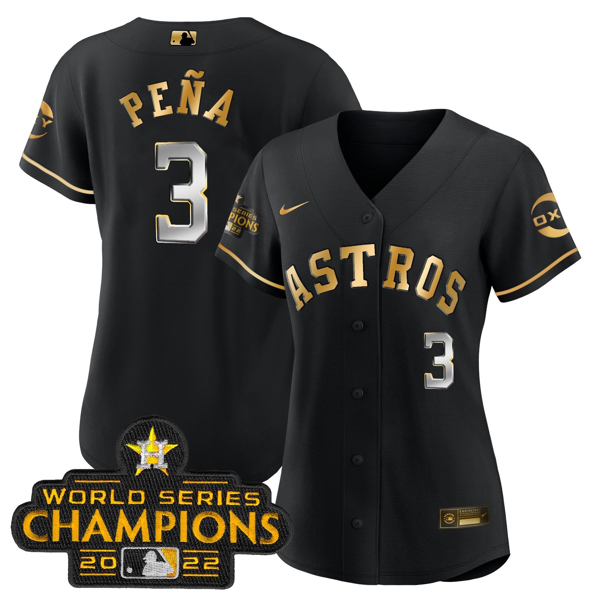 Houston 2022 Champions Black Gold Rush Flex Base Jersey