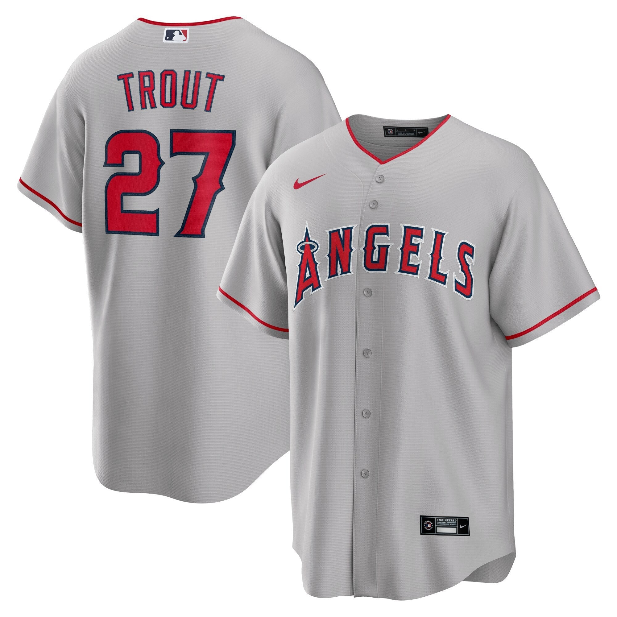 Men’s Mike Trout Los Angeles Gray Jersey