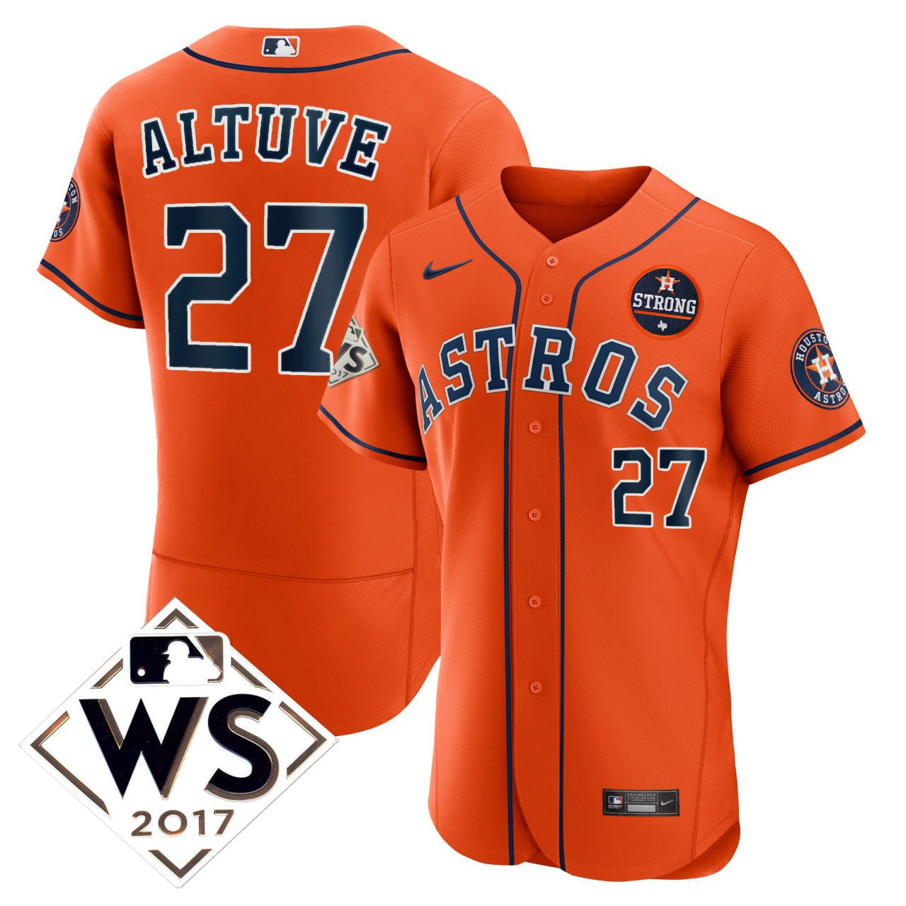 Jose Altuve Houston 2017 World Series Jersey