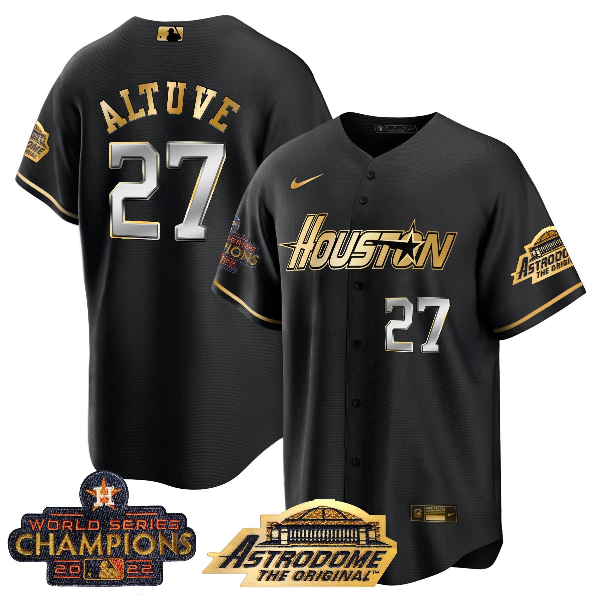 Men’s Houston 2022 Astrodome & Champions Patch Jersey