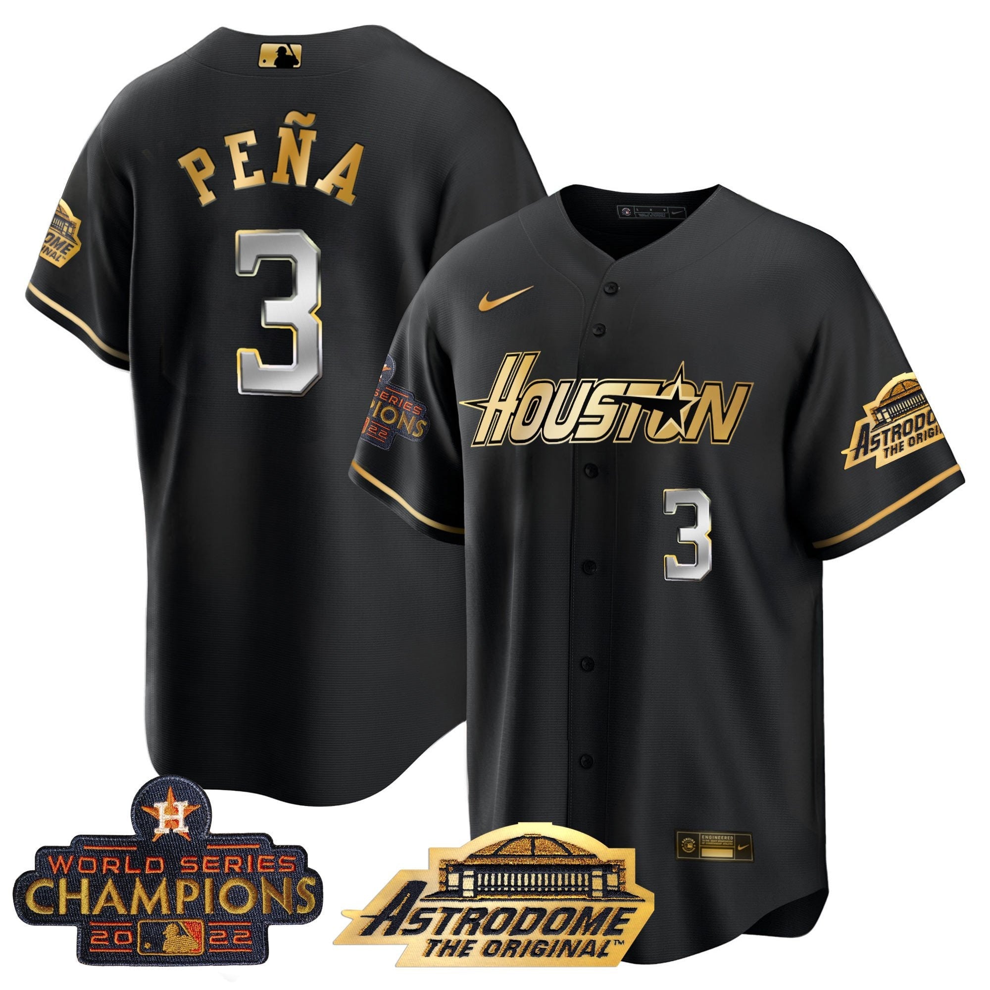 Men’s Houston 2022 Astrodome & Champions Patch Jersey