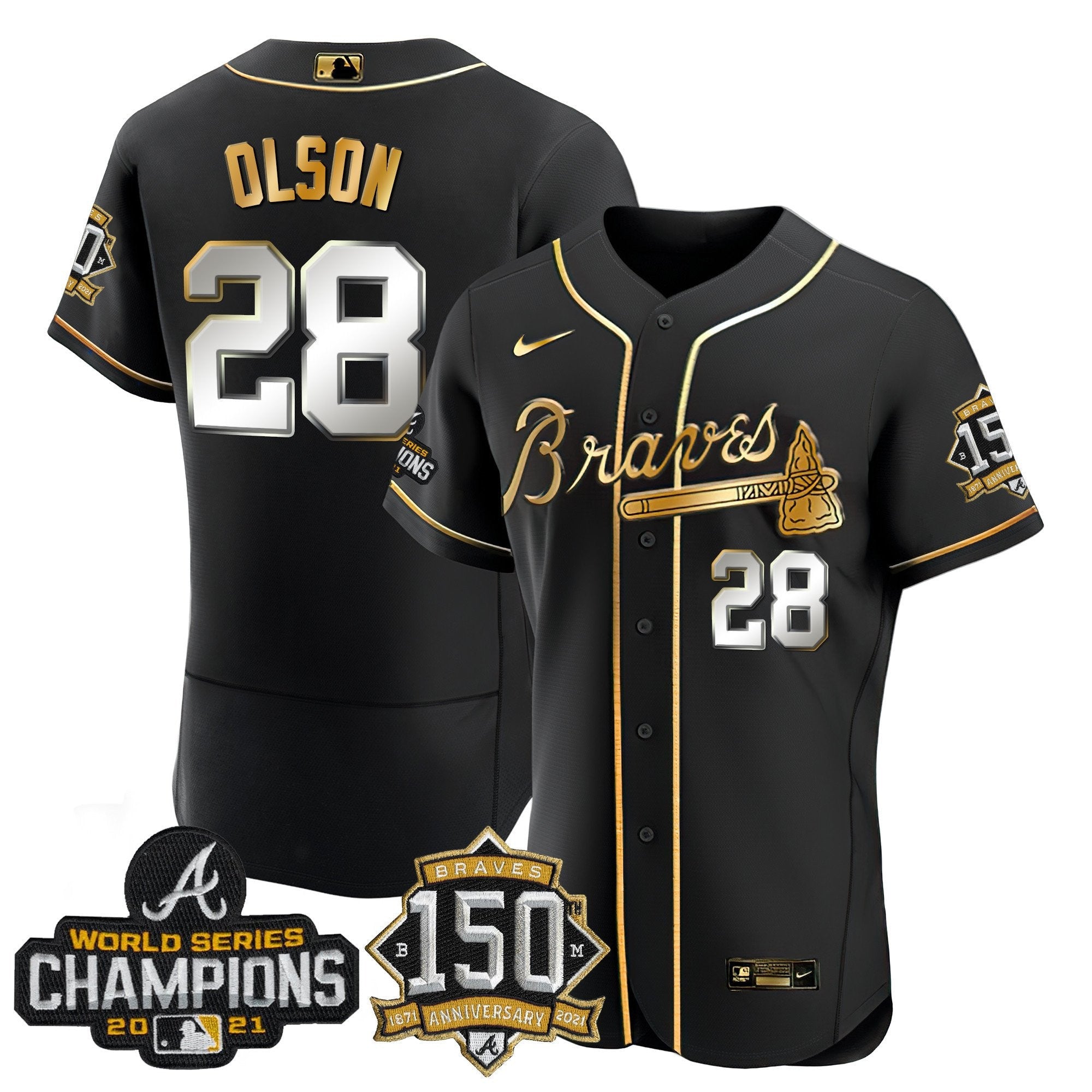 World Series Champion Black Gold Flex Base Jersey
