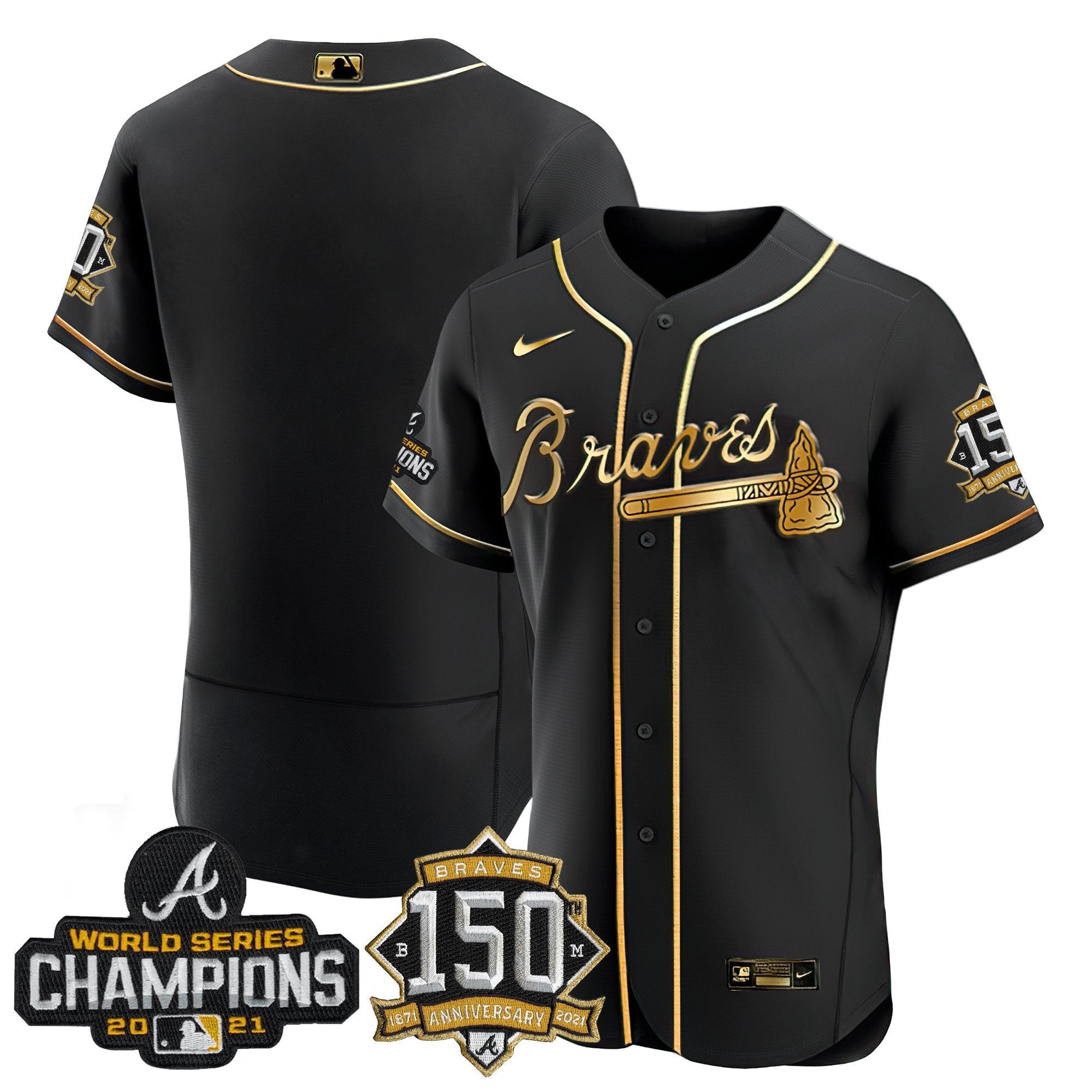 World Series Champion Black Gold Flex Base Jersey