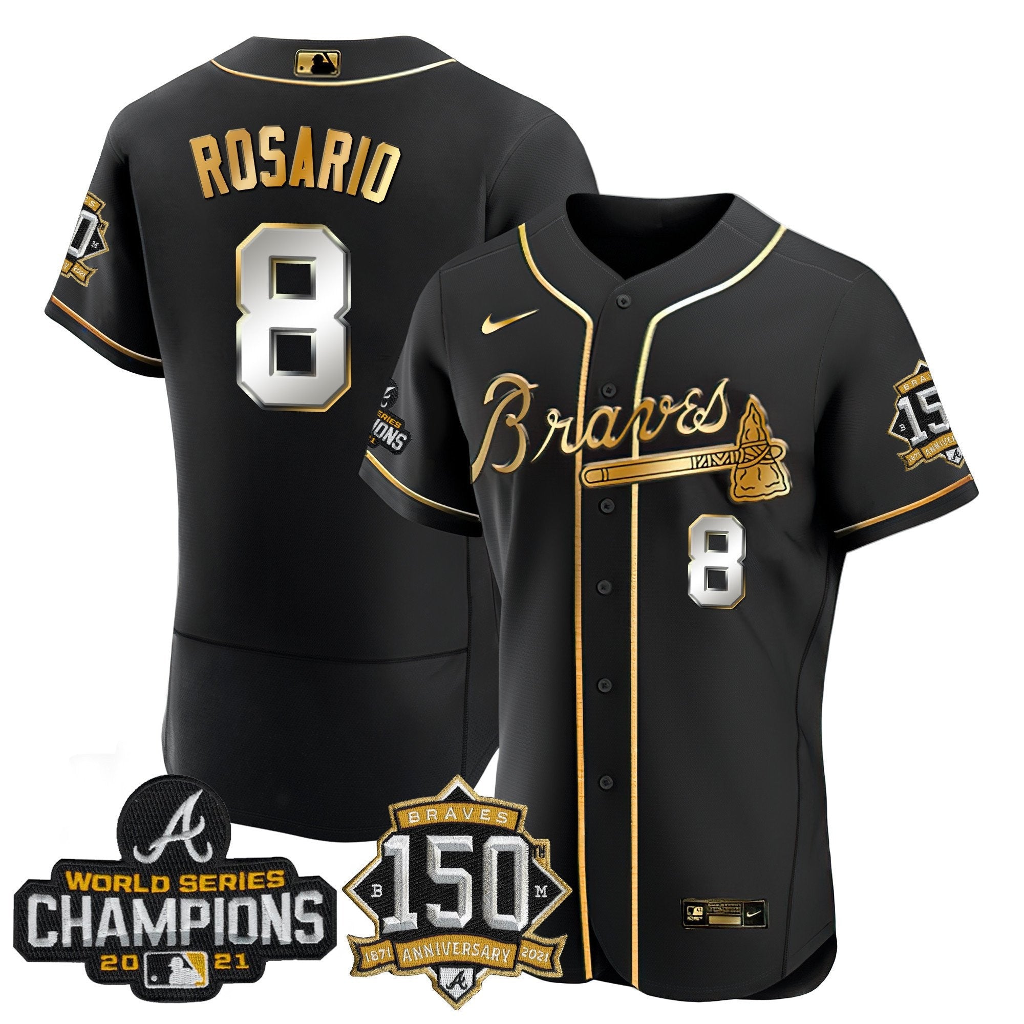 World Series Champion Black Gold Flex Base Jersey