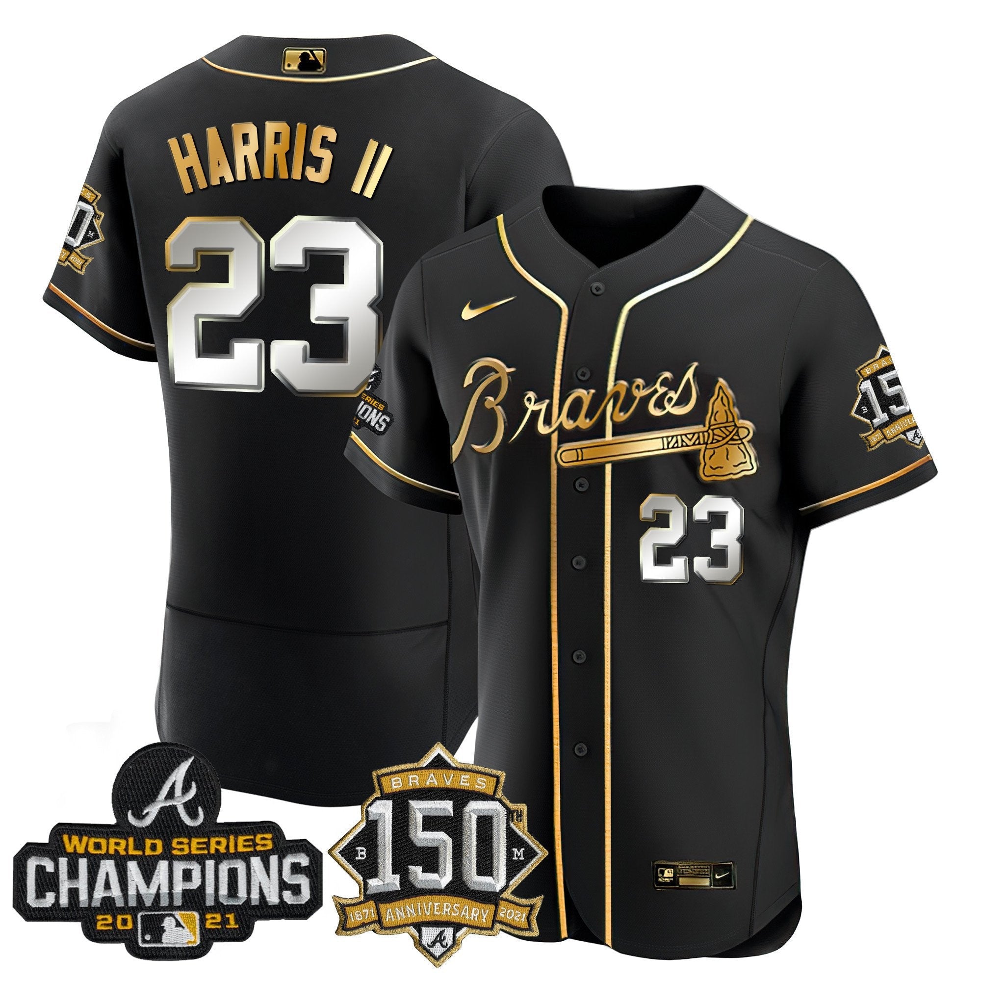 World Series Champion Black Gold Flex Base Jersey