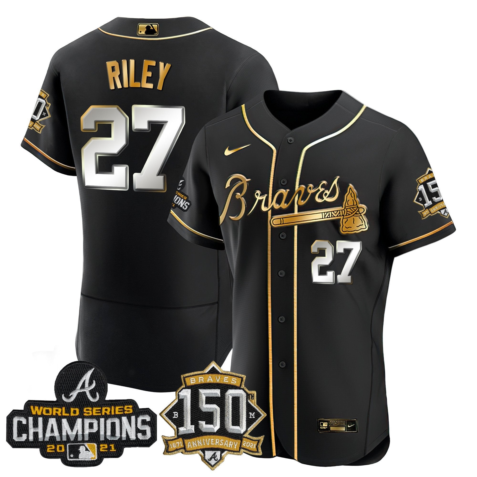 World Series Champion Black Gold Flex Base Jersey