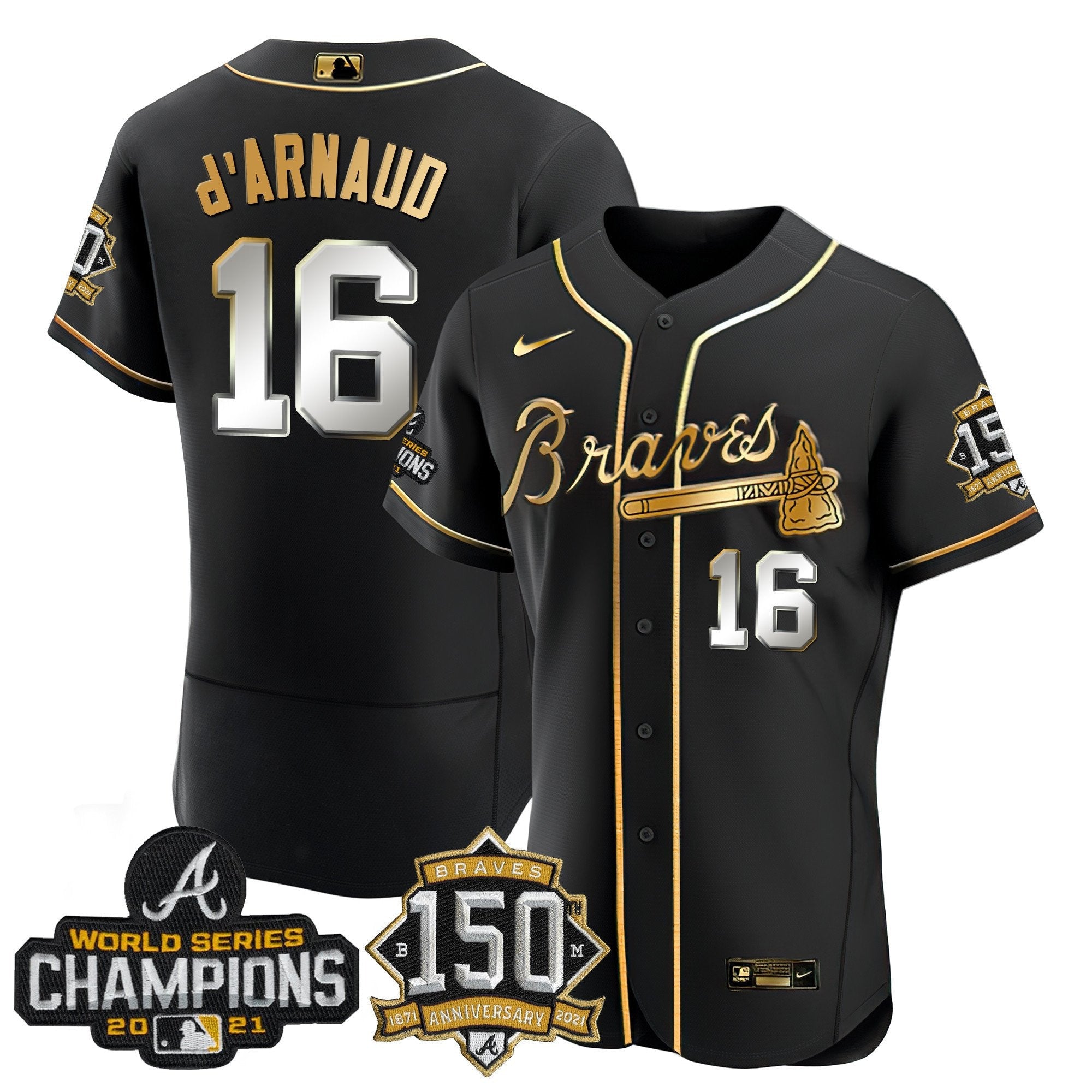 World Series Champion Black Gold Flex Base Jersey