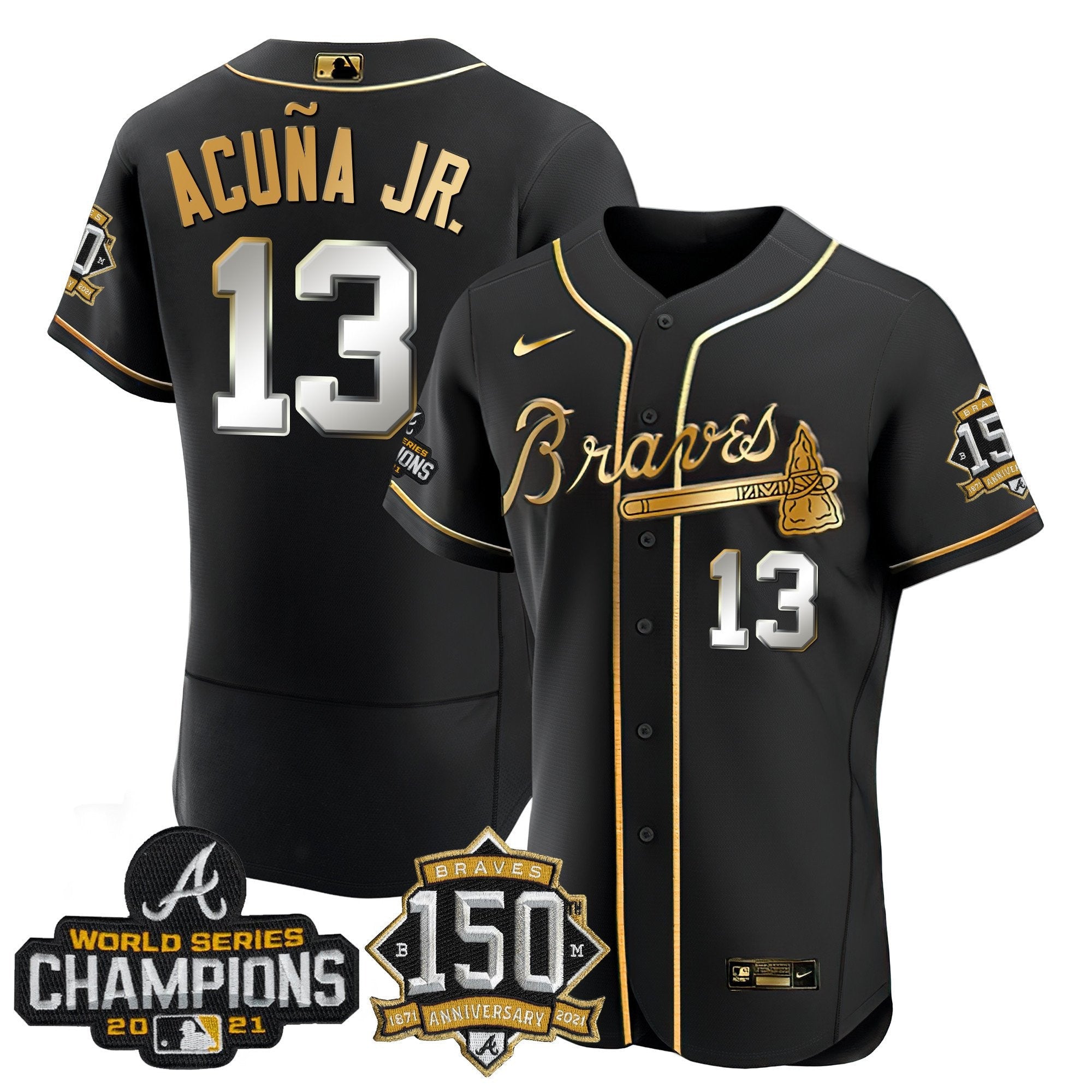 World Series Champion Black Gold Flex Base Jersey