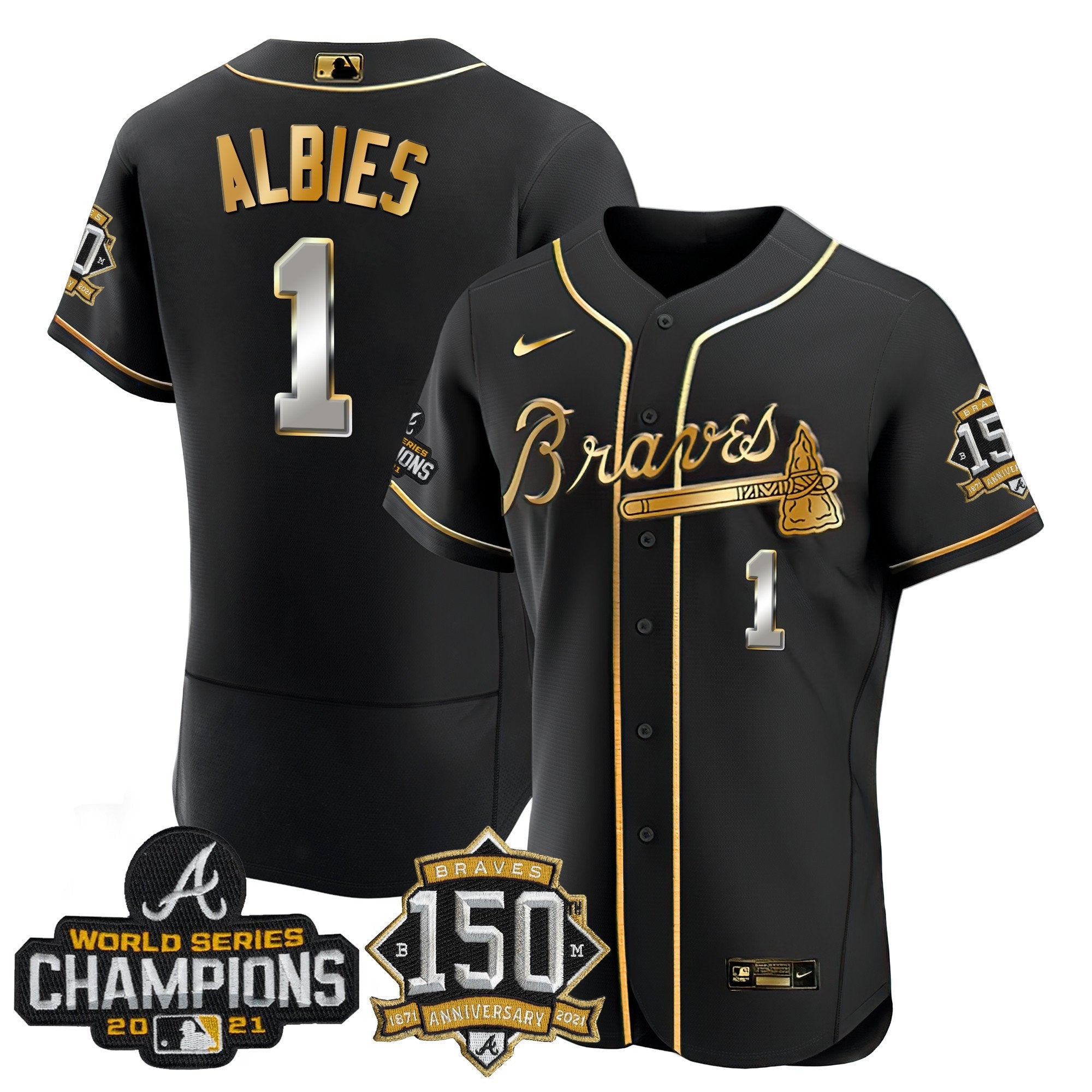World Series Champion Black Gold Flex Base Jersey
