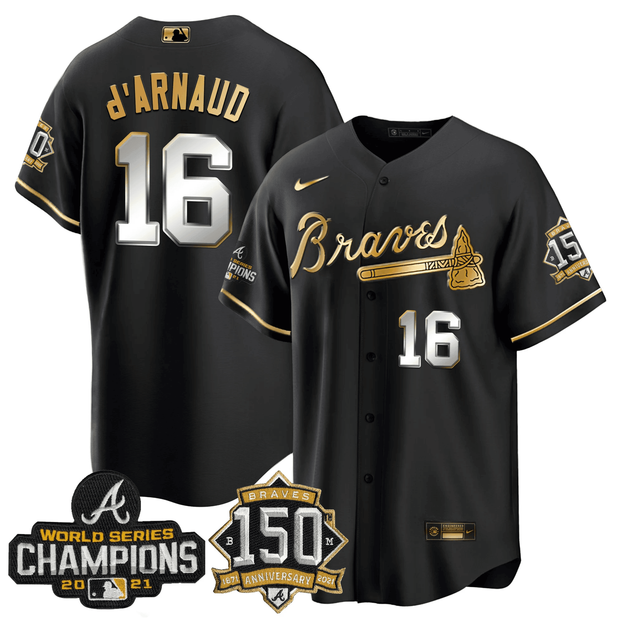 World Series Champion Black Gold Cool Base Jersey