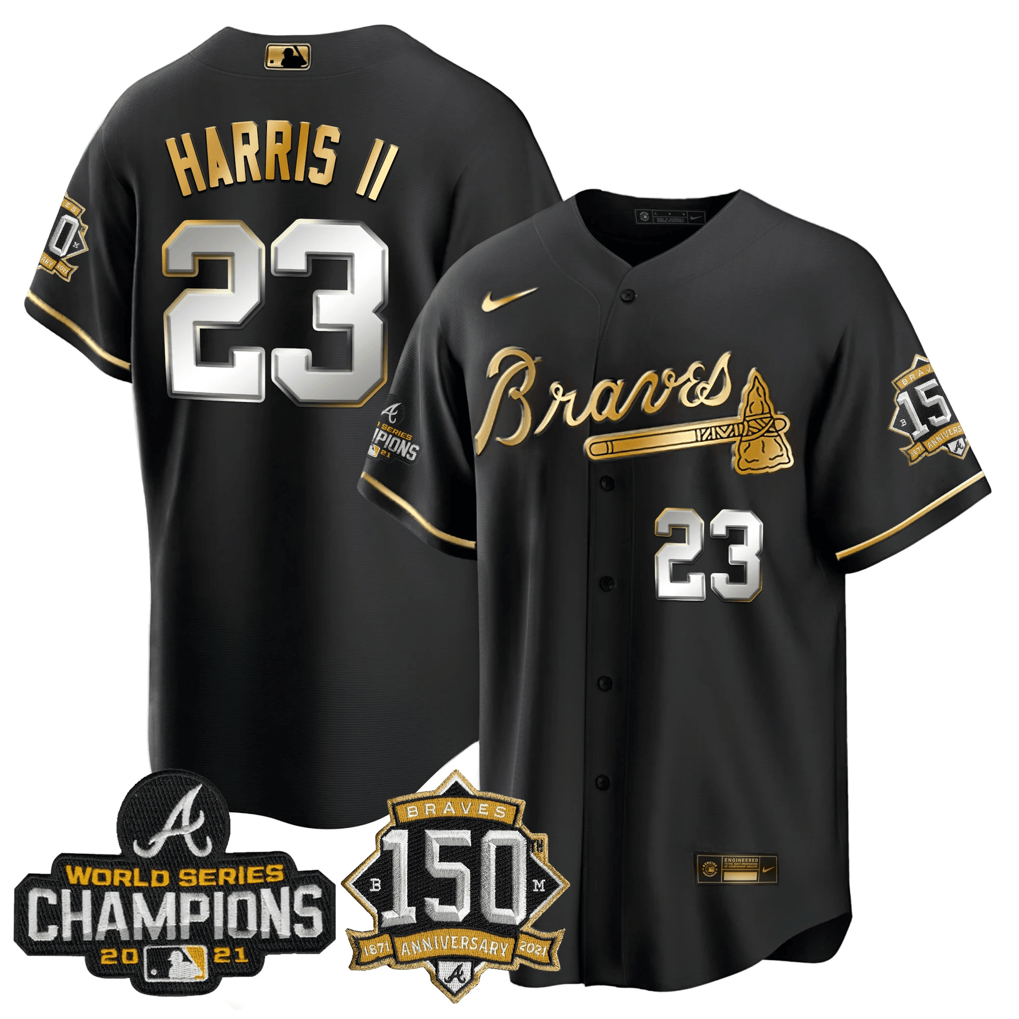 World Series Champion Black Gold Cool Base Jersey