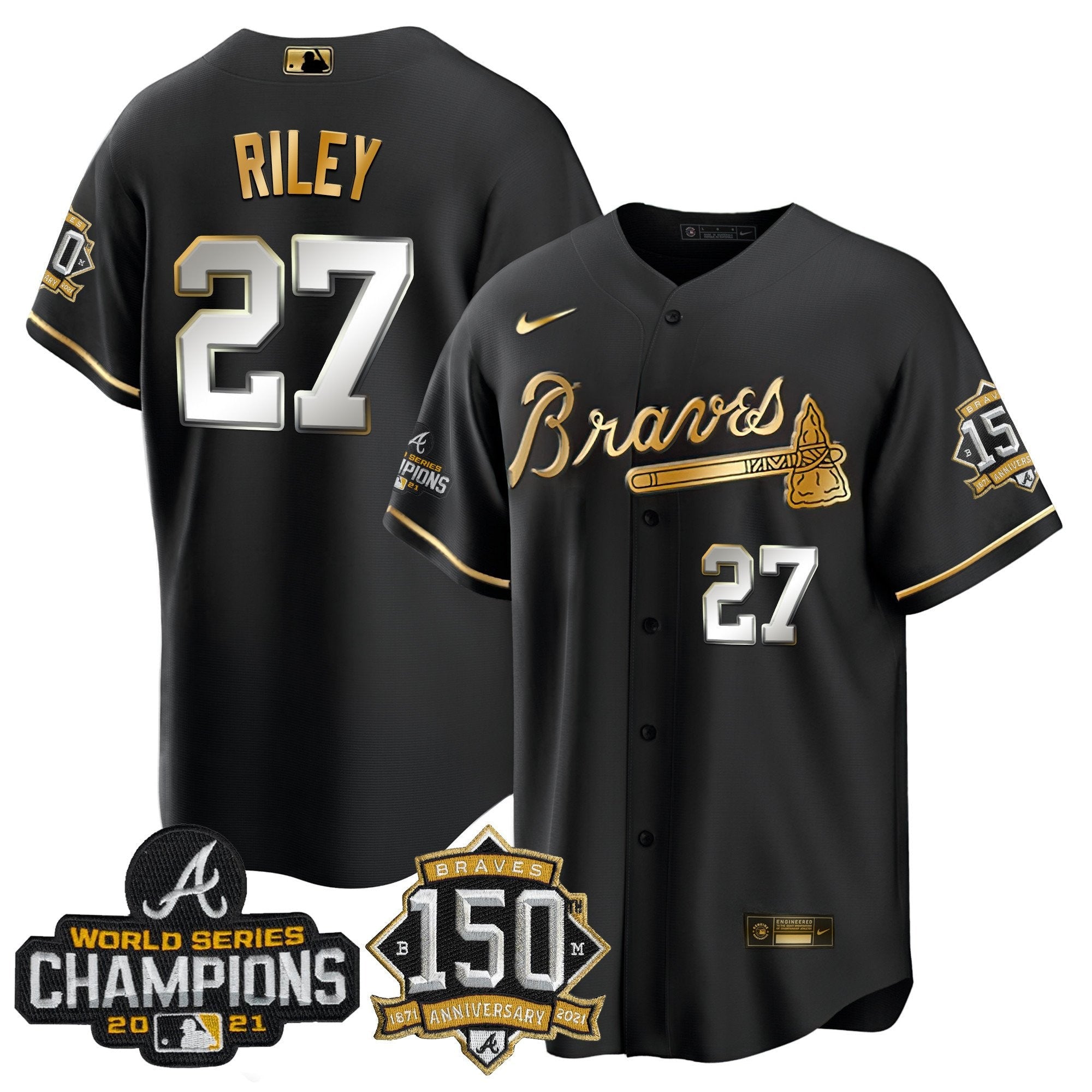 World Series Champion Black Gold Cool Base Jersey