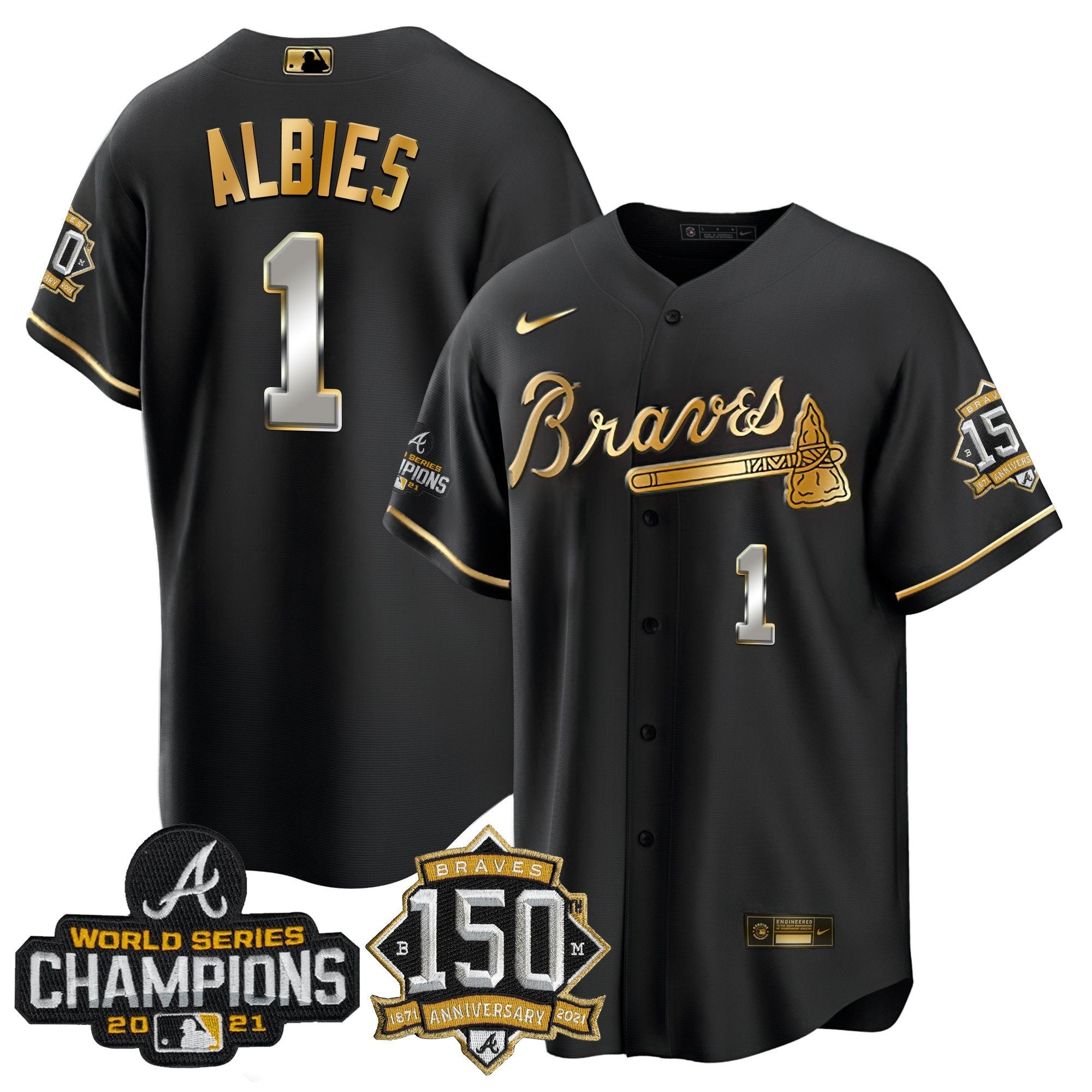 World Series Champion Black Gold Cool Base Jersey