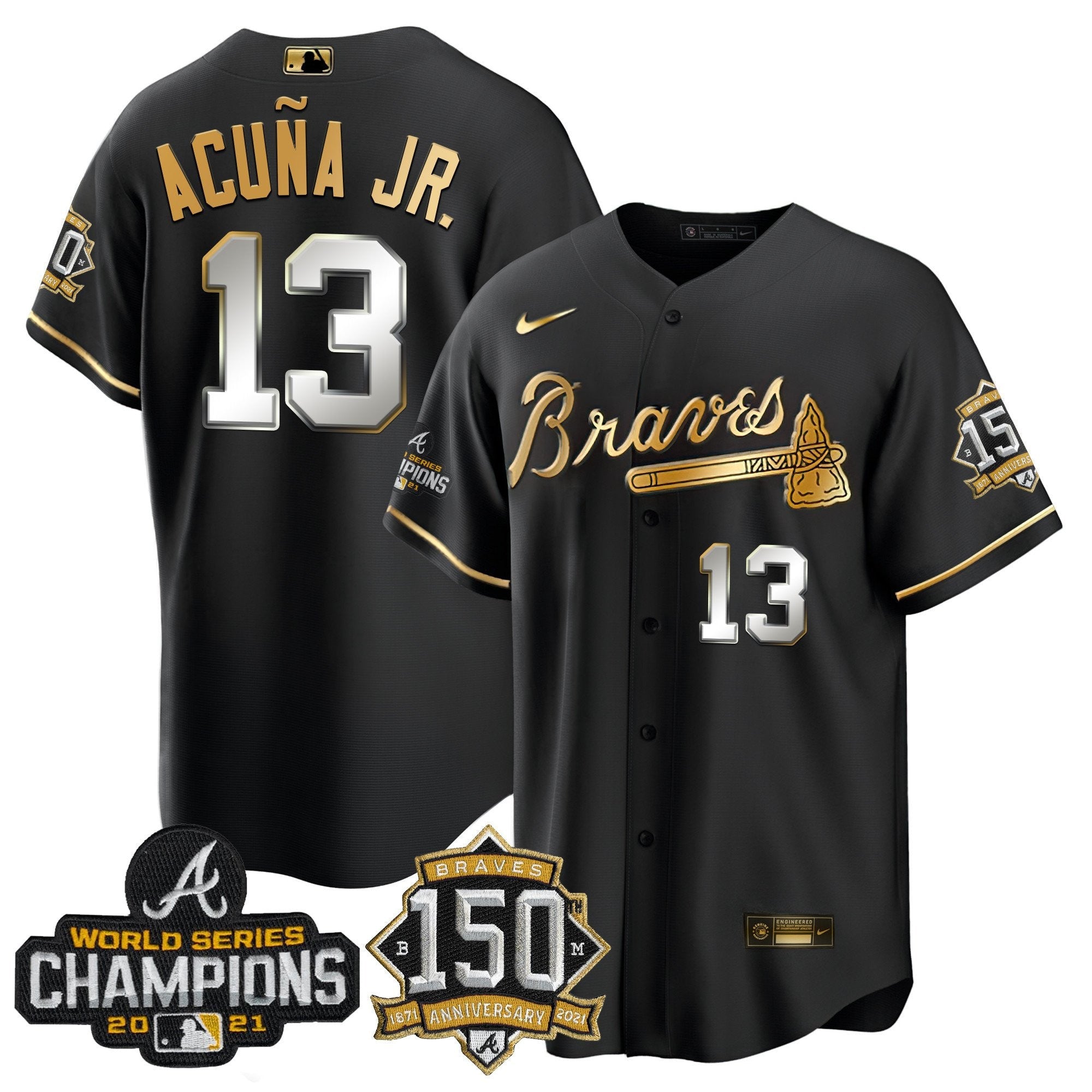 World Series Champion Black Gold Cool Base Jersey