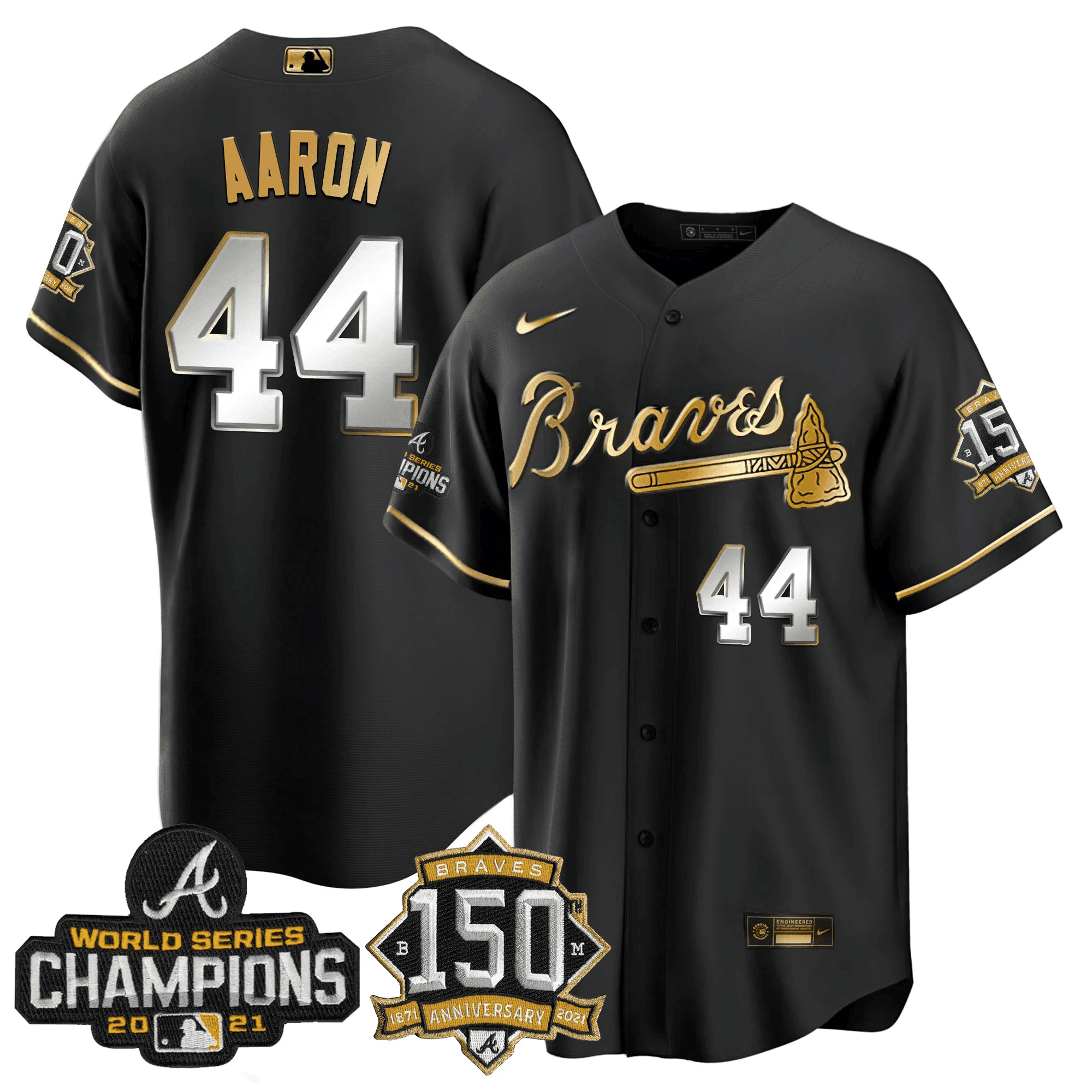 World Series Champion Black Gold Cool Base Jersey