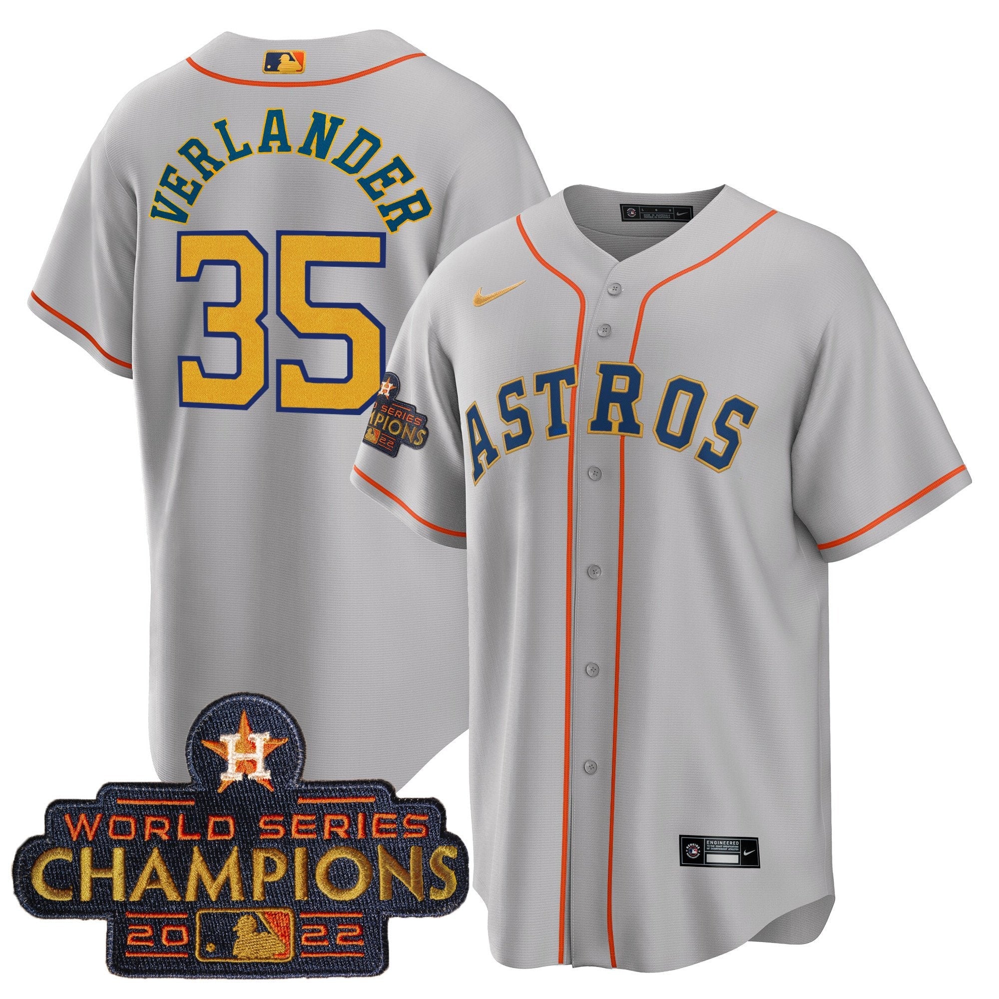 Men’s 2023 Champions Gray Gold Jersey