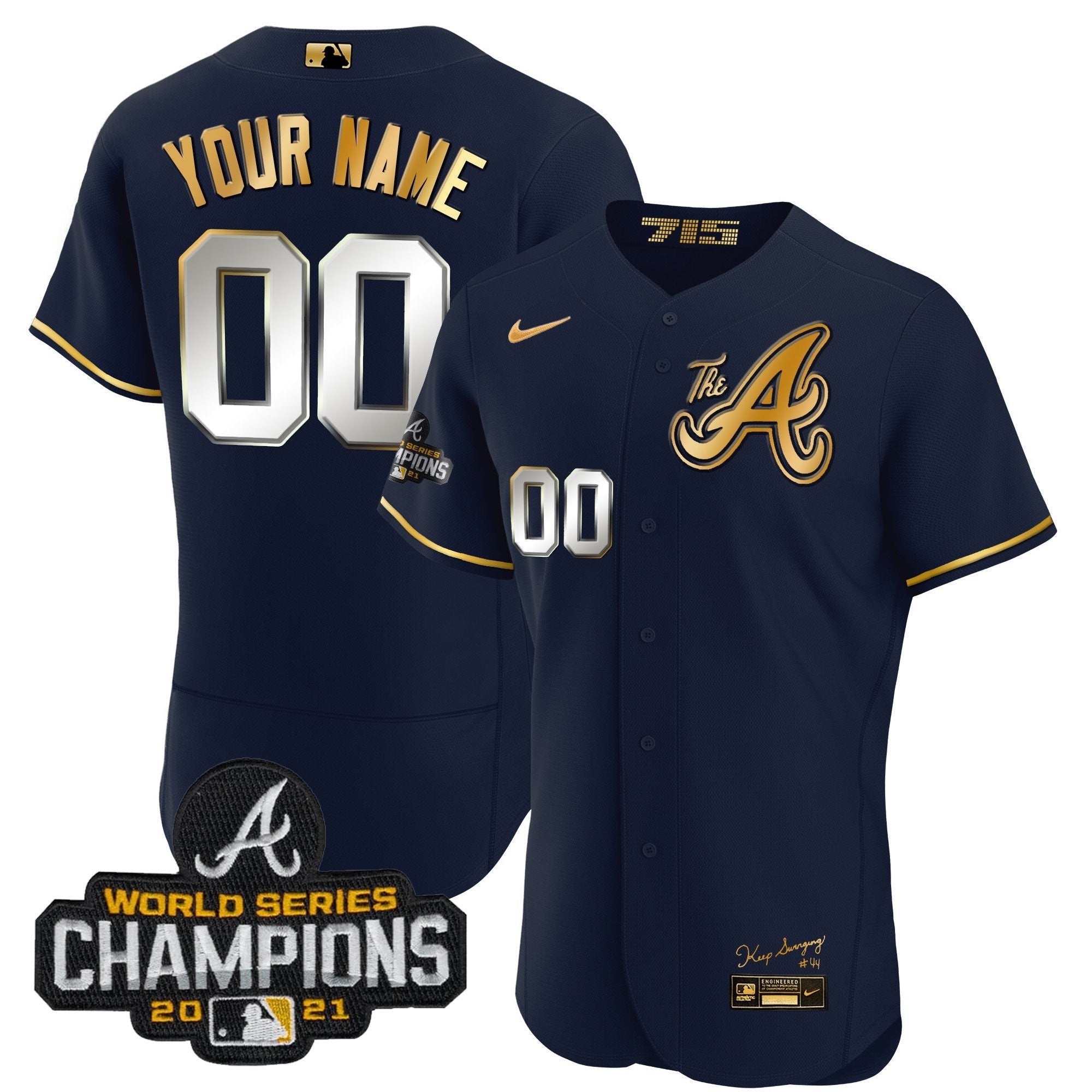 Atlanta Champions City Connect Gold Custom Jersey