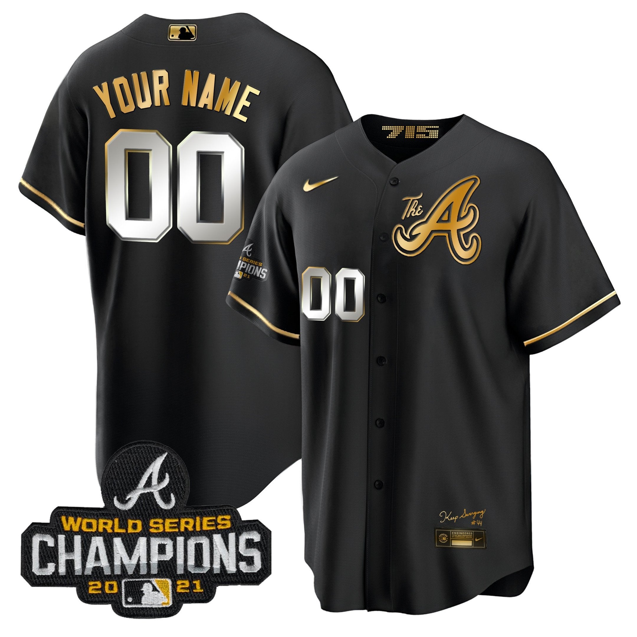 Atlanta Champions City Connect Gold Custom Jersey