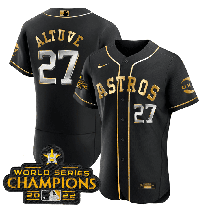 Houston José Altuve Black Gold Rush Jersey