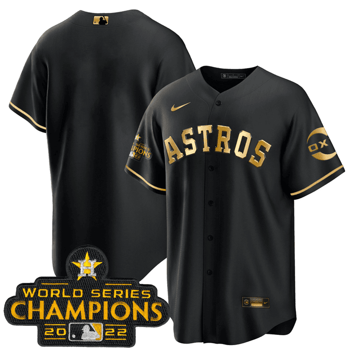 Houston Black Gold Rush Blank No Name Jersey