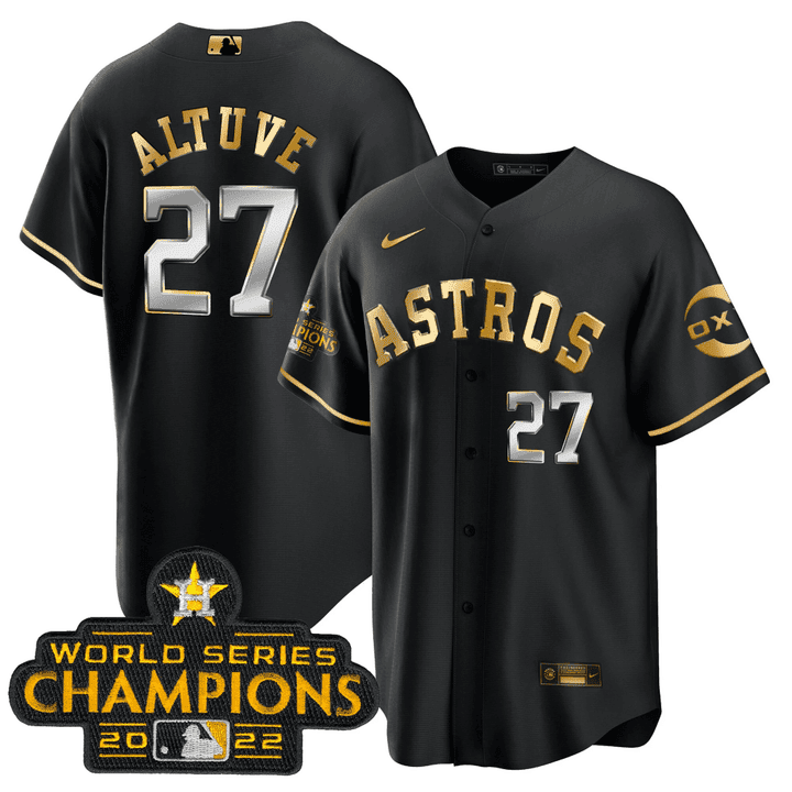 Houston José Altuve Black Gold Rush Jersey