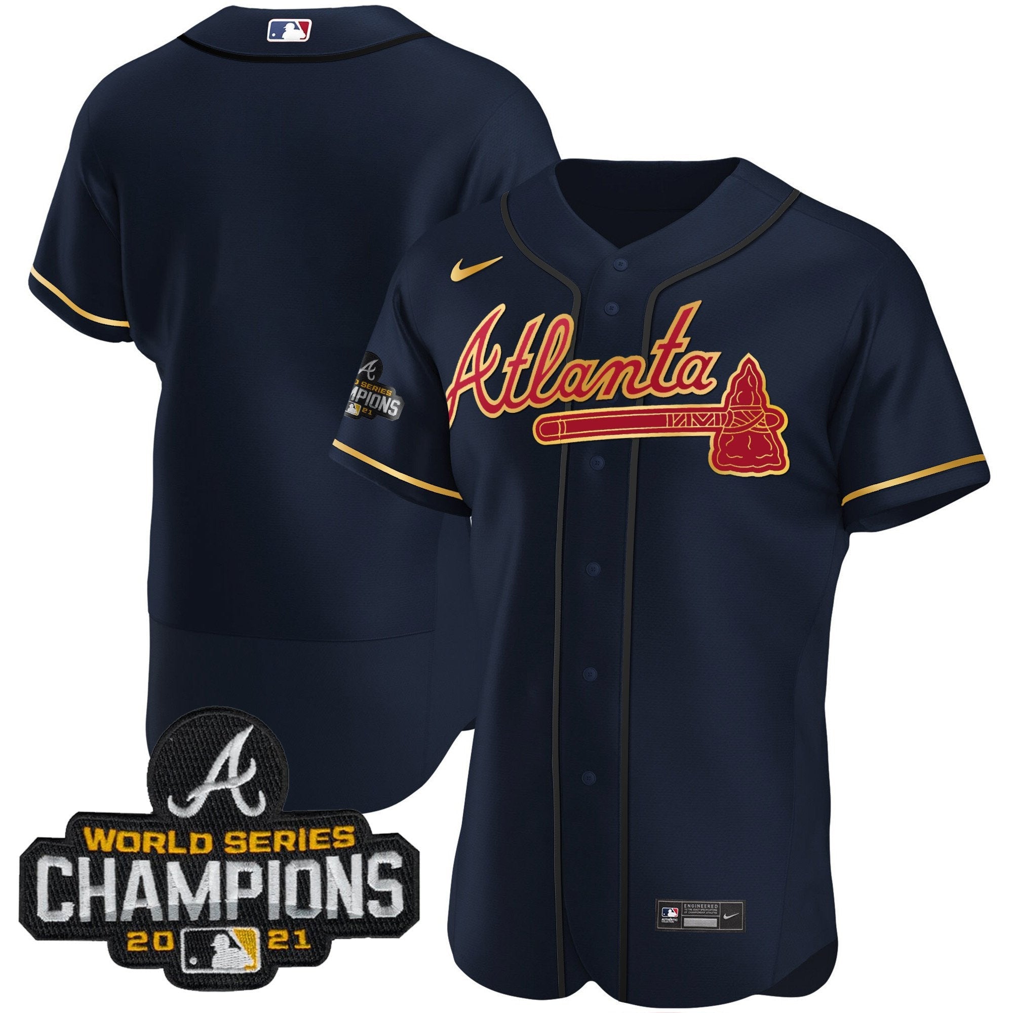 Men’s Atlanta Champions Patch Gold Trim Jersey