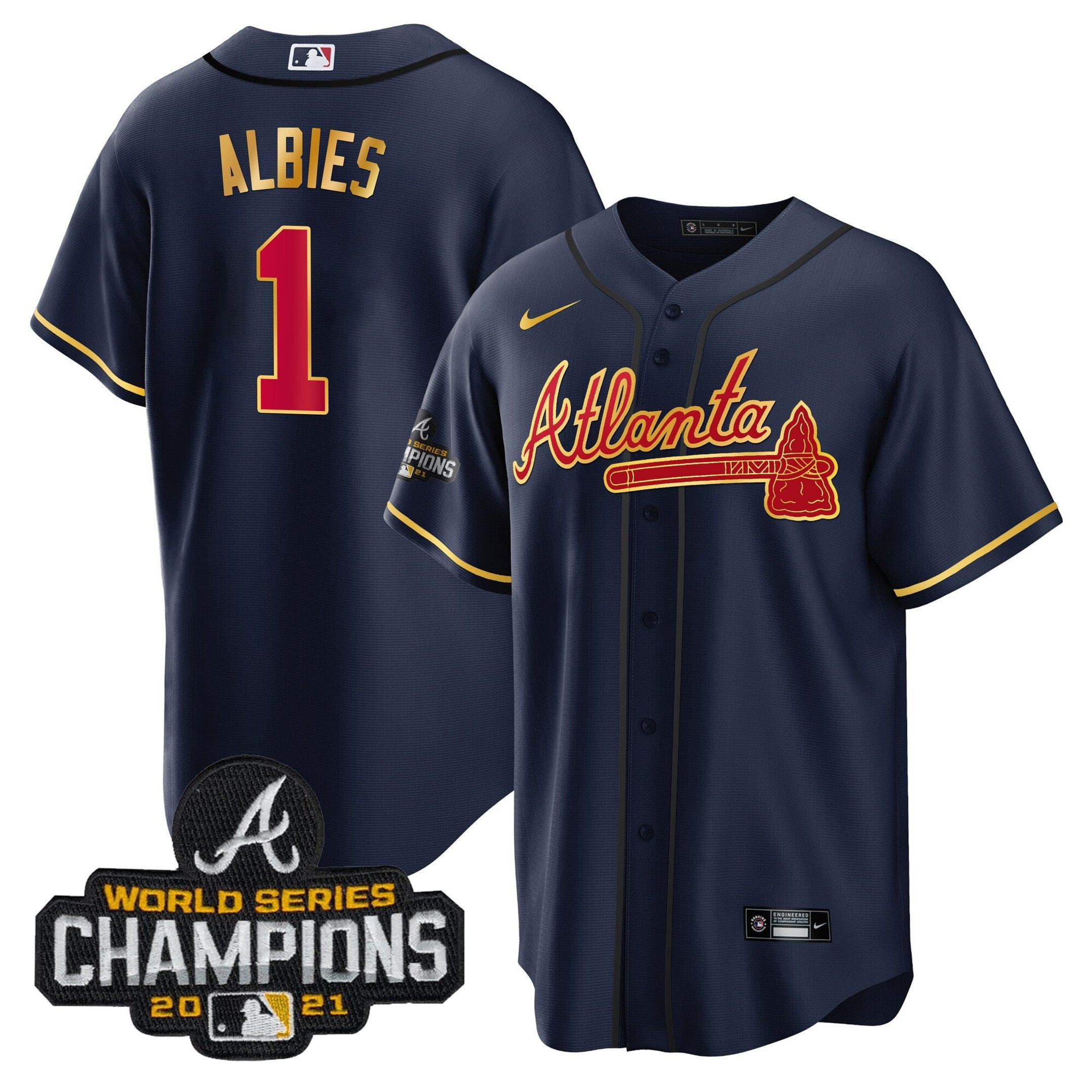 Men’s Atlanta Champions Patch Gold Trim Jersey