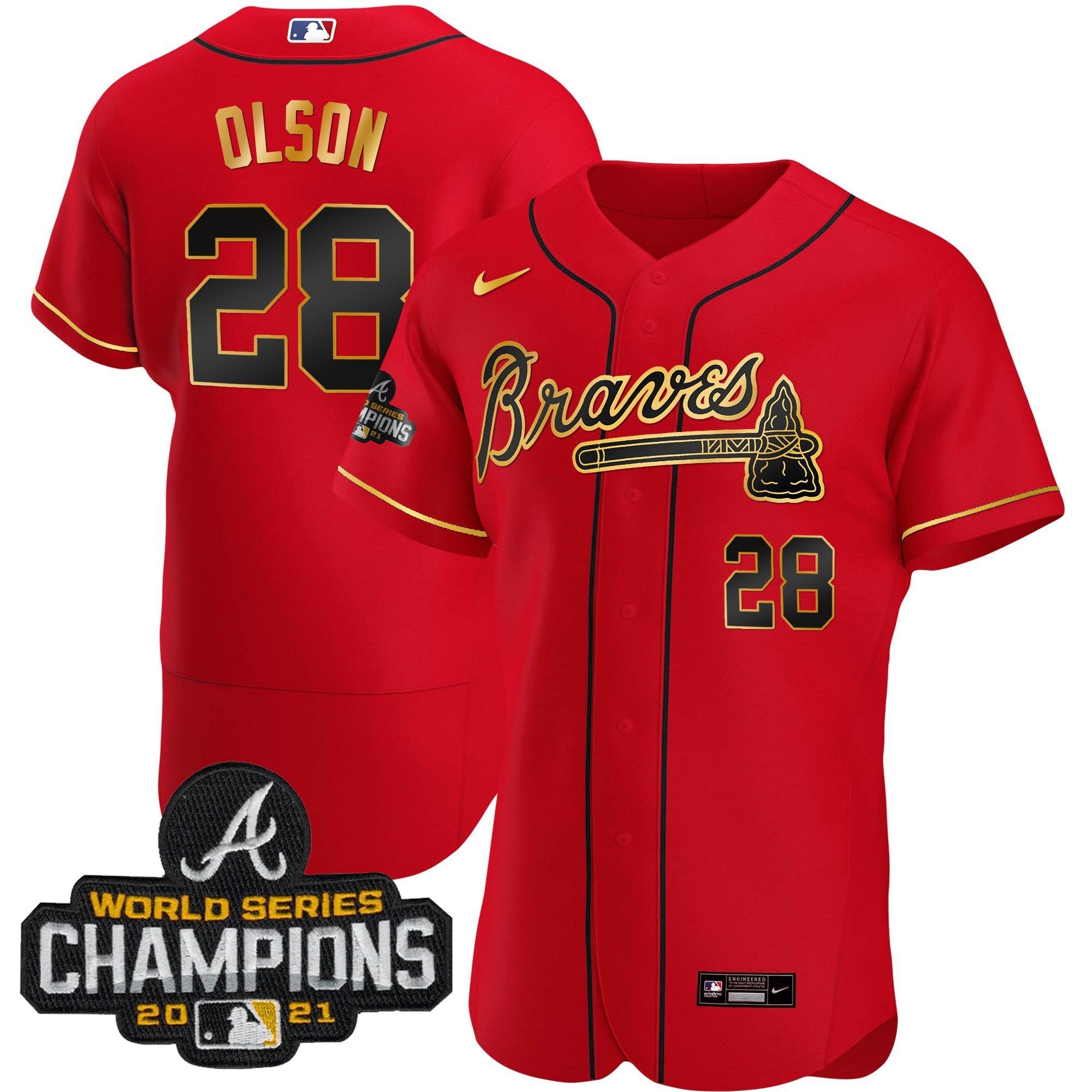 Men’s Atlanta Champions Patch Gold Trim Jersey